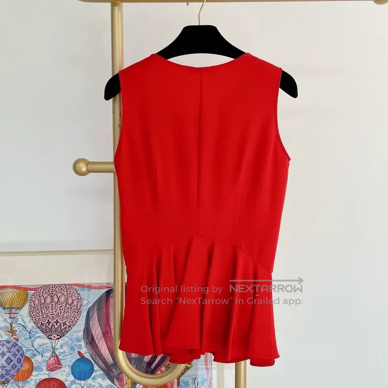 Alexander McQueen Alexander Mcqueen Red sleeveless top Size XS / US 0-2 / IT 36-38 - 2 Thumbnail