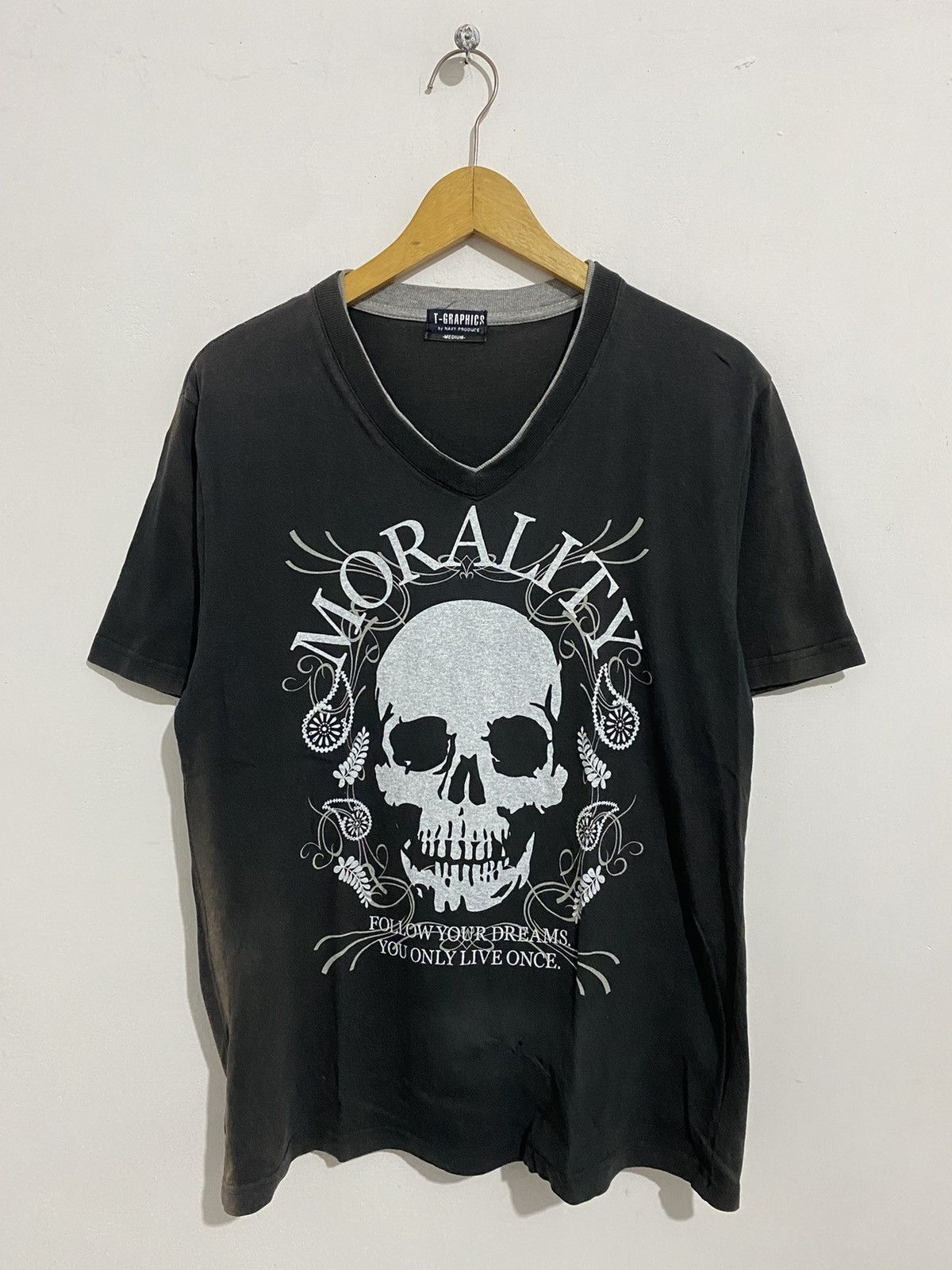 Japanese Brand Japanese Sunfaded Gothic Skull Styled Lgb Ifsix Size US M / EU 48-50 / 2 - 1 Thumbnail