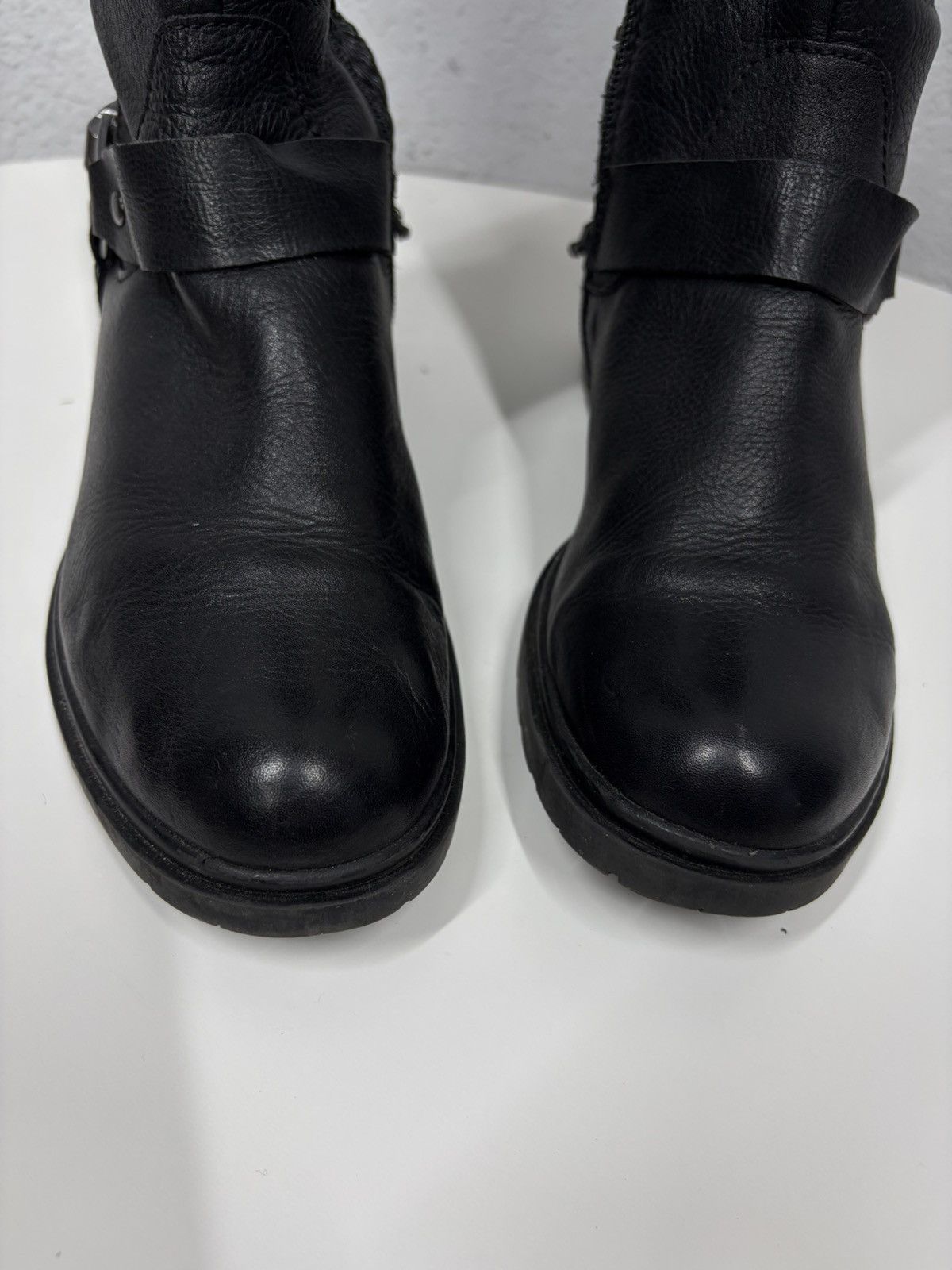 If Six Was Nine AS 98 Vibe Artisan Black Leather Side Zip Ankle Biker Boots Size US 7 / EU 40 - 3 Thumbnail