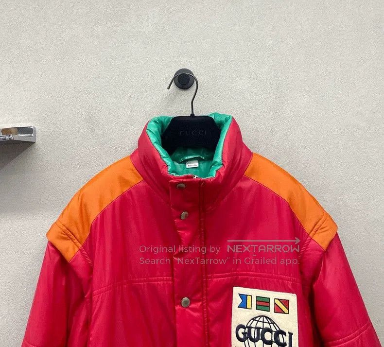 Gucci Gucci Red stitching detachable cotton jacket Size US S / EU 44-46 / 1 - 5 Thumbnail