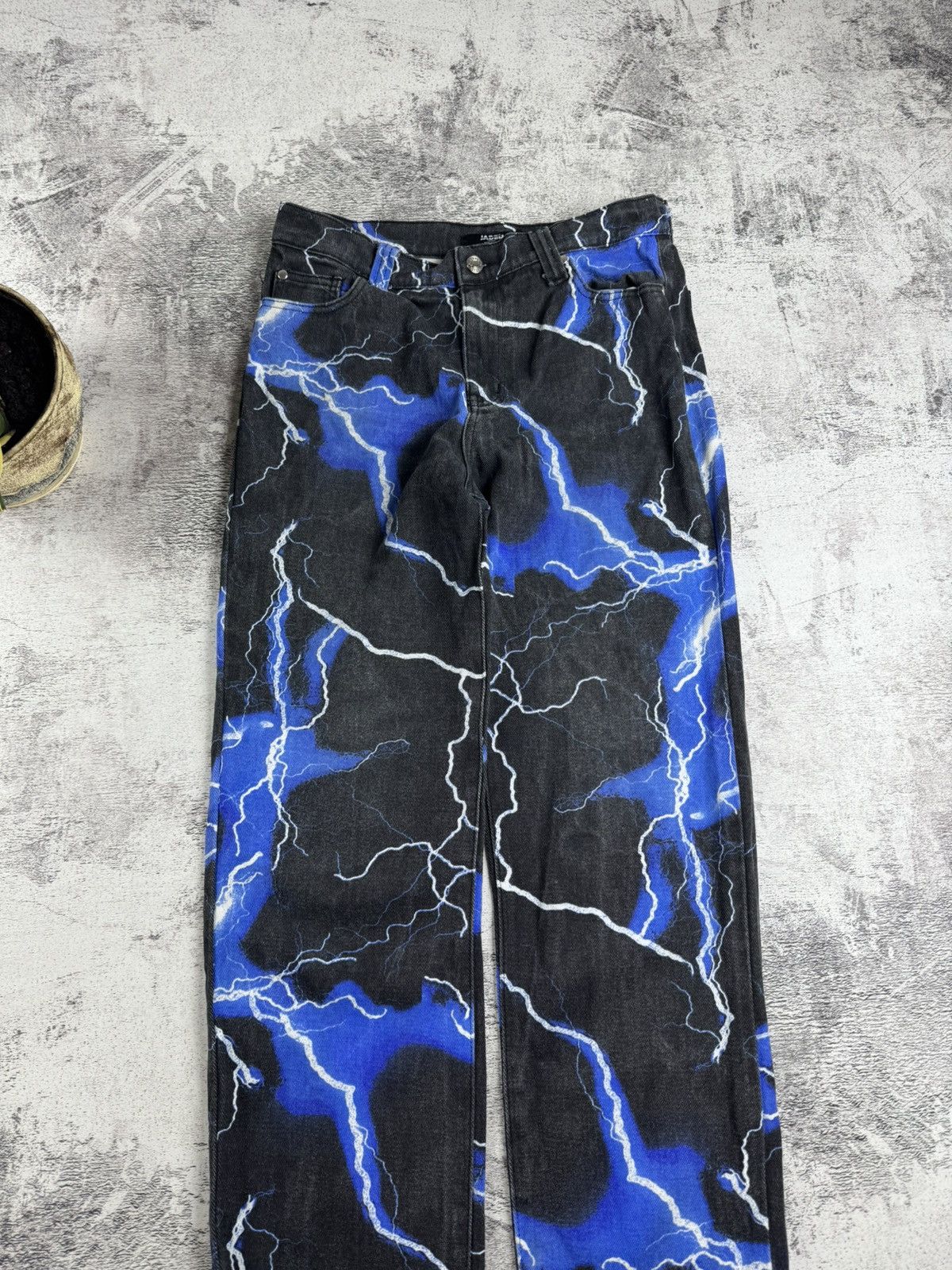 Jaded London Jaded London Blue Lighting Print Skate Jeans Pants Trousers Size US 30 / EU 46 - 10 Thumbnail