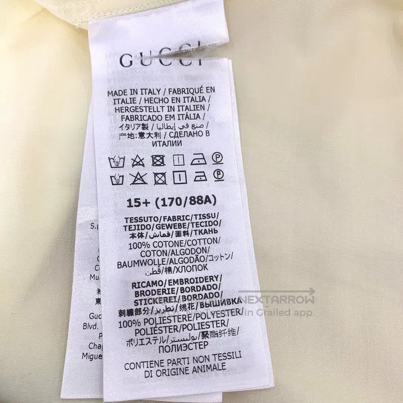 Gucci Gucci Light yellow logo embroidered cotton long-sleeved sh Size XS / US 0-2 / IT 36-38 - 7 Thumbnail