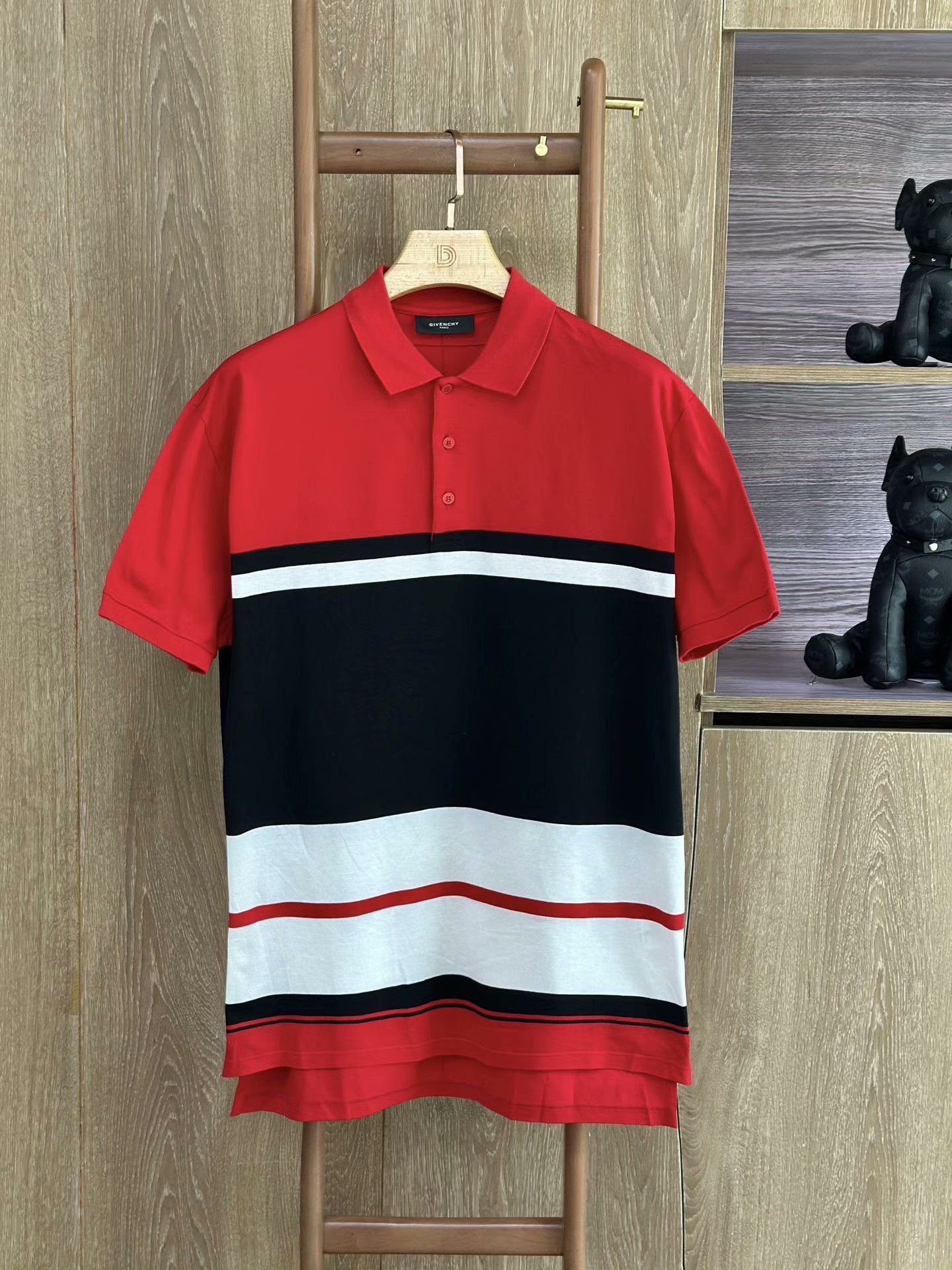 Givenchy Givenchy Red-Black-White Casual Polo Size US M / EU 48-50 / 2 - 1 Thumbnail