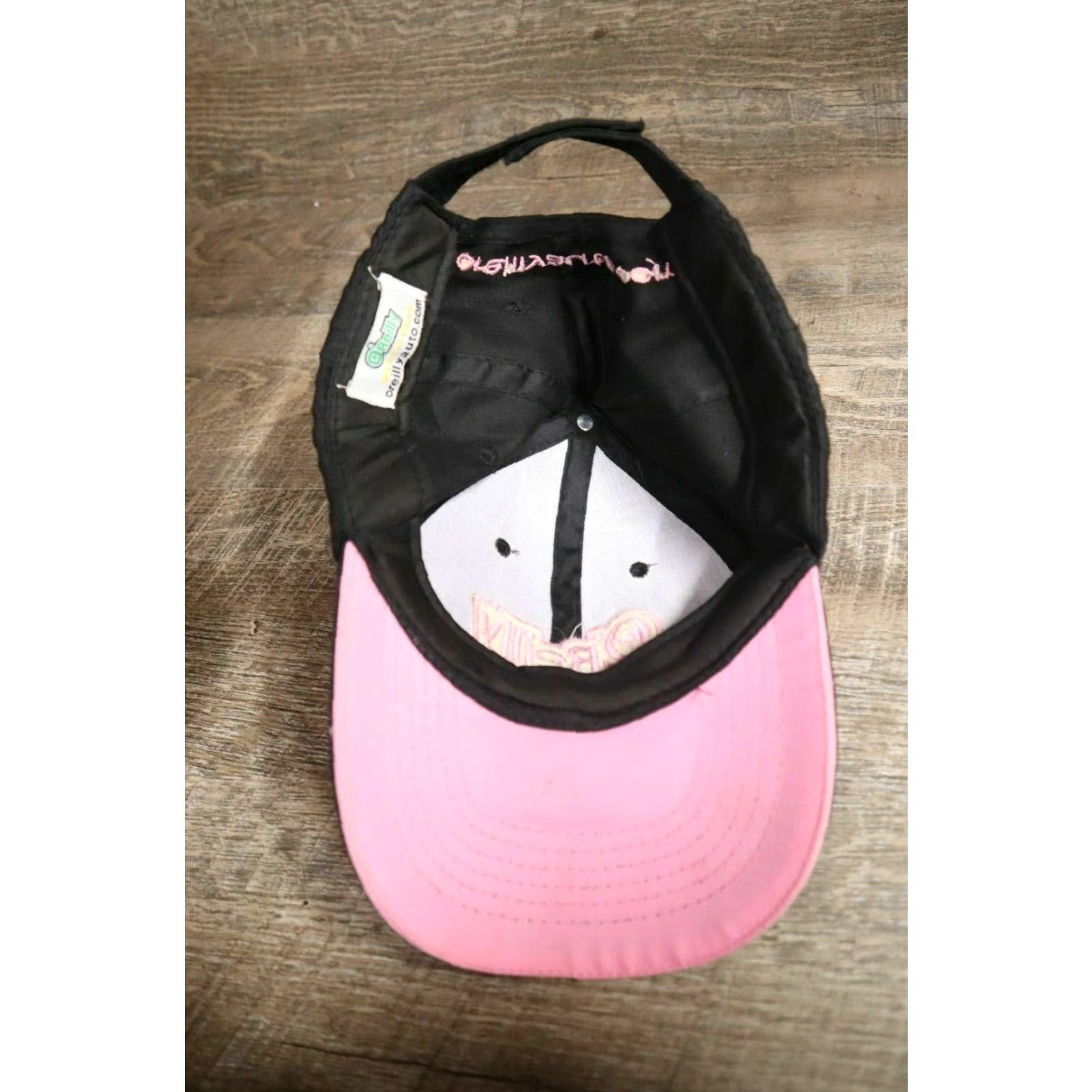 Pinko O'Reilly Baseball Cap Shirt Womens Hat Black Pink Cars Auto Parts Embroidery on front Strapback Adjustable Size ONE SIZE - 5 Thumbnail