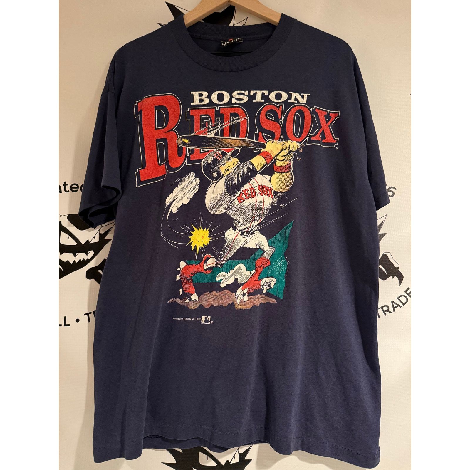 Vintage Signal Sports Red Sox Shirt Jack Davis Caricature
