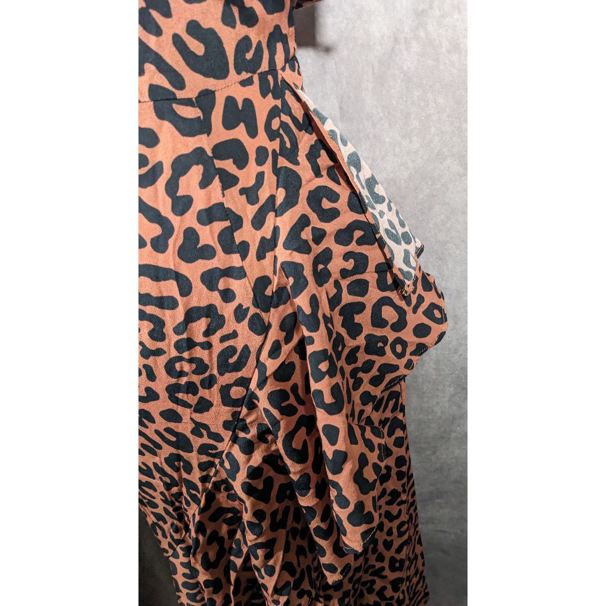 Lovers and Friends Lovers + Friends Ellie Midi Leopard Print Spaghetti Strap Ru Size XS / US 0-2 / IT 36-38 - 12 Thumbnail