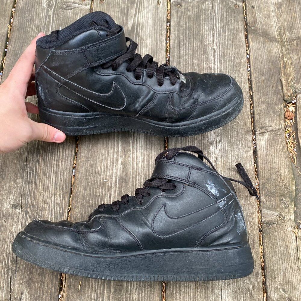 Nike Nike Air Force 1 Mid Black Size 10.5 Size US 10.5 / EU 43-44 - 6 Thumbnail
