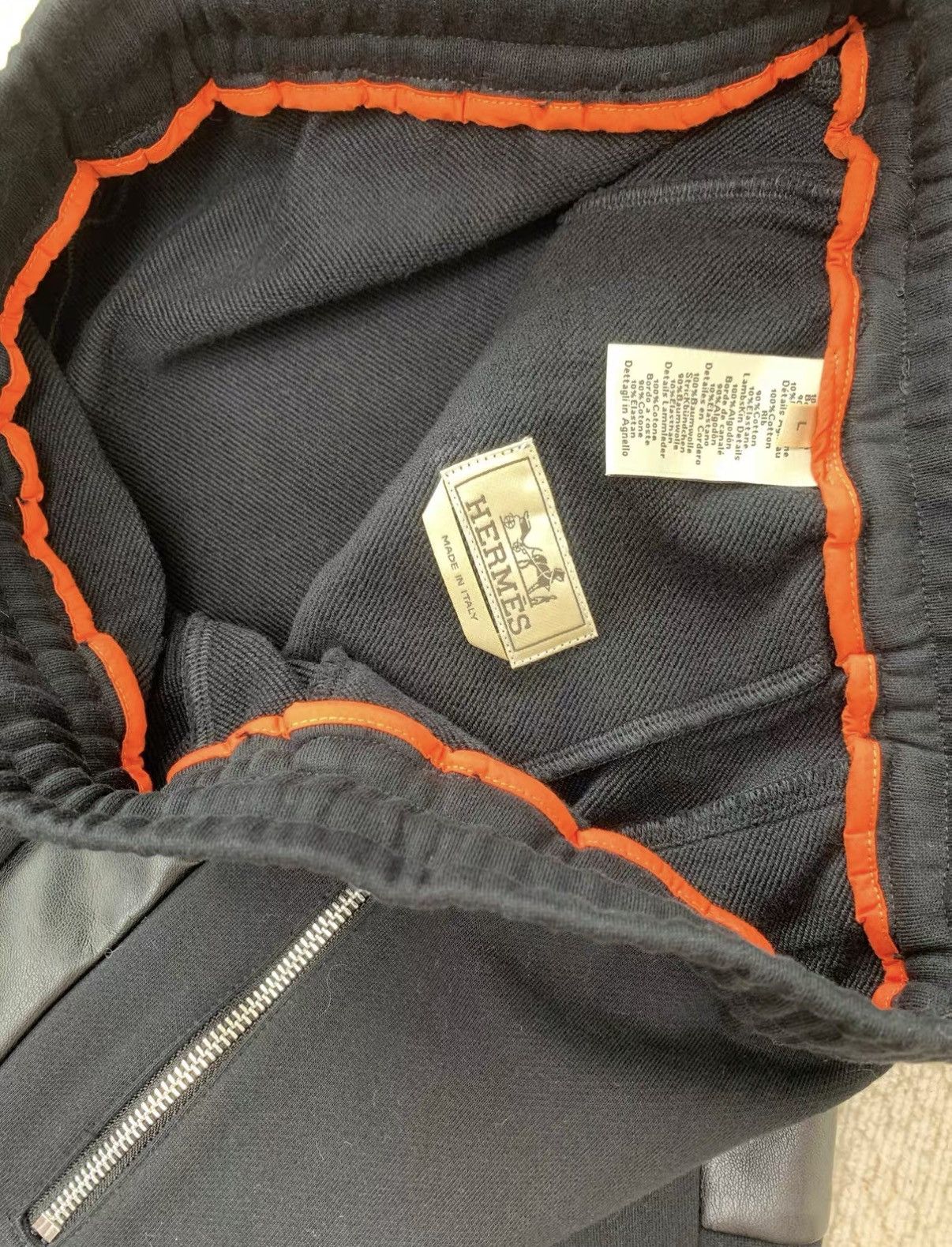 Hermes HERMÈS Black Jogger Pants with Horse Leather Embroidery Size US 36 / EU 52 - 6 Thumbnail