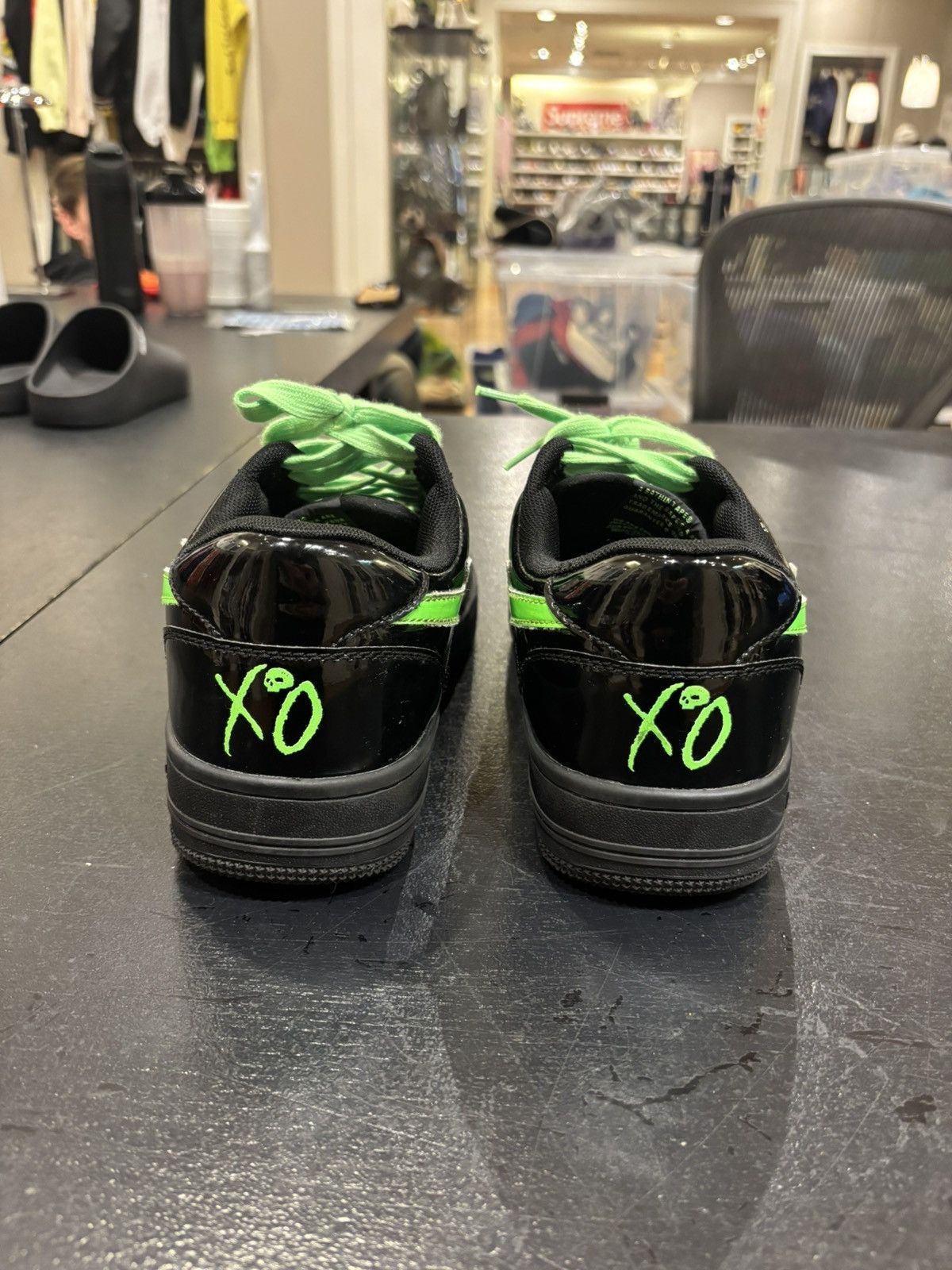 Bape Bapesta Patent Black / Green Size US 8.5 / EU 41-42 - 3 Thumbnail