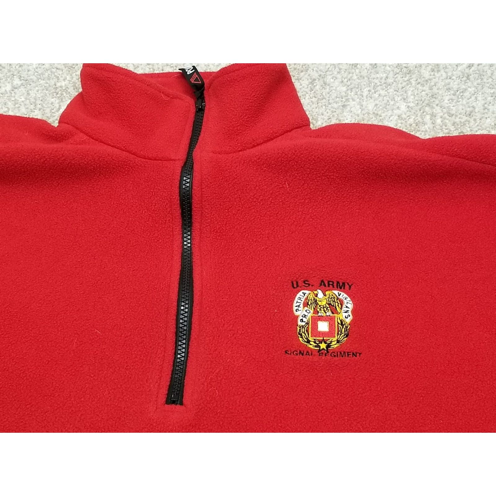 Vintage VINTAGE Polartec Oarsman Fleece Jacket Mens Extra Large Red 1/4 Zip Pullover Size US L / EU 52-54 / 3 - 3 Thumbnail