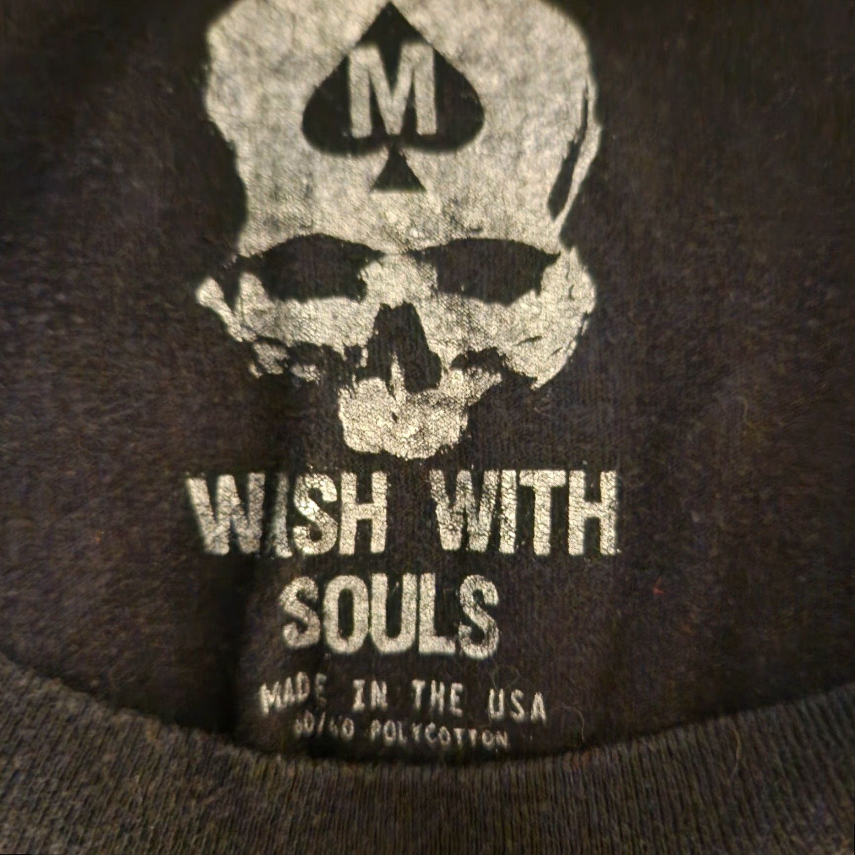 Vintage Wash With Souls T Shirt Tee Mens Medium Samari Skull Black Made In USA Size US M / EU 48-50 / 2 - 5 Thumbnail