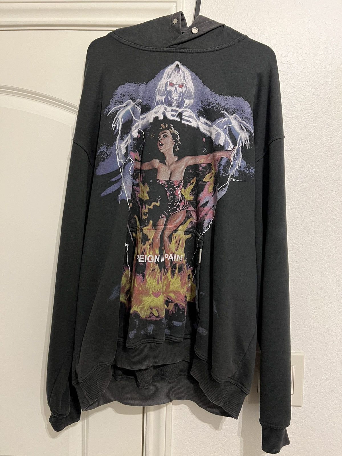 image of Represent Clo Represent Spirit Reaper Hoodie in Black, Men's (Size XL)