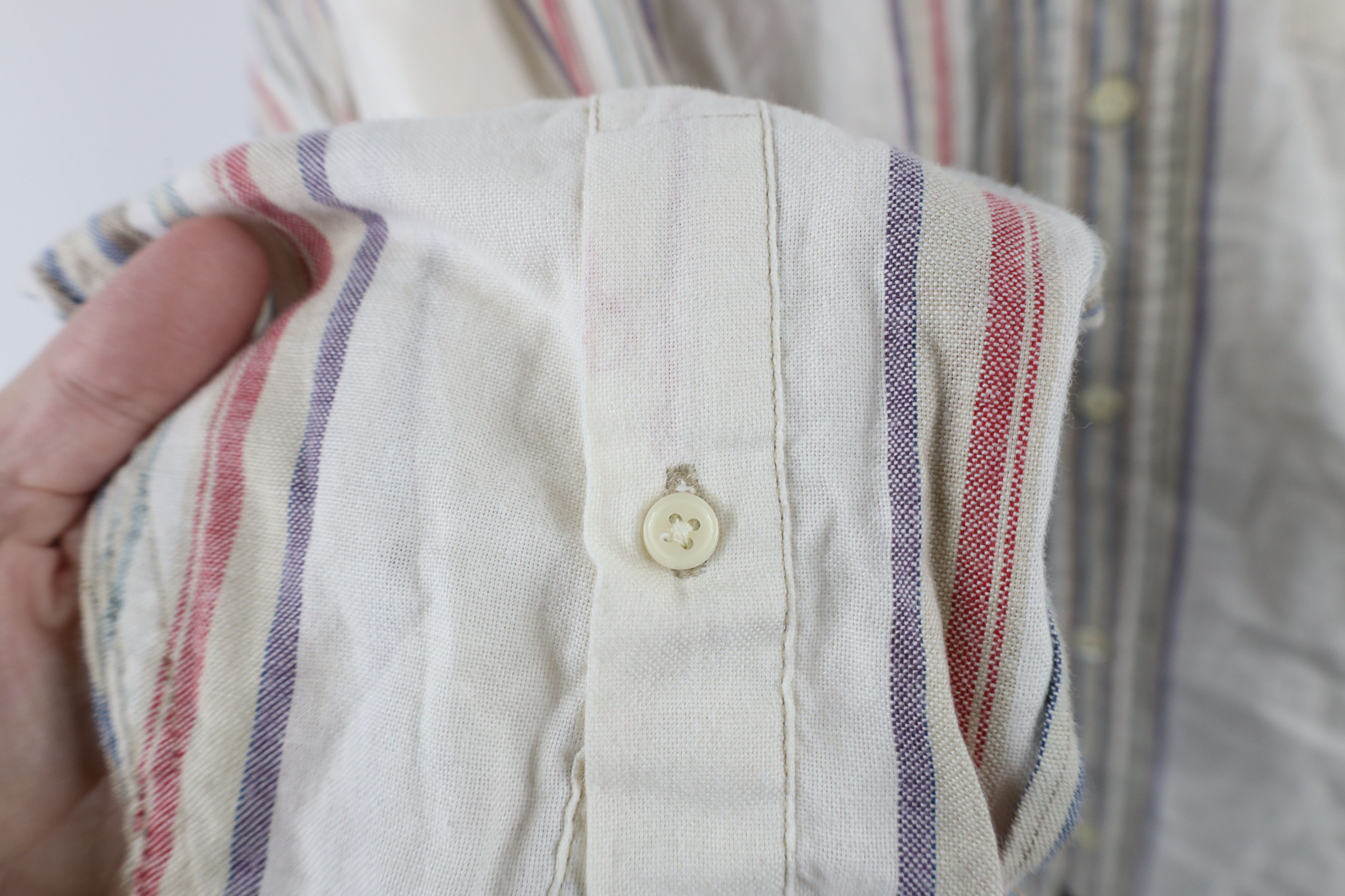 Vintage Vintage 90s Streetwear Striped Collared Button Down Shirt Size US M / EU 48-50 / 2 - 6 Thumbnail