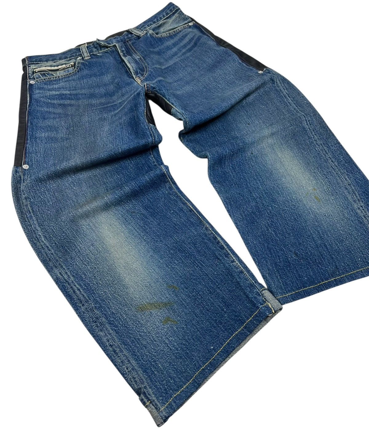 Undercover UNDERCOVERISM AW04 Denim Cowhide Leather Jeans Size US 30 / EU 46 - 5 Thumbnail