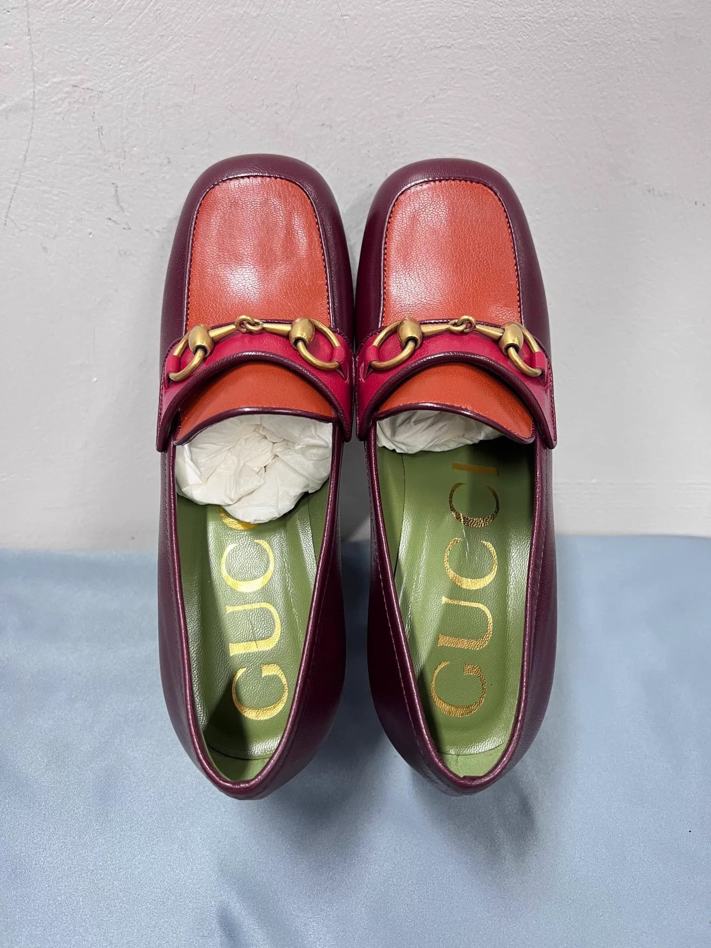 Gucci Gucci HB Cowhide Round Toe Slip-On Block Heel 36.5 Size US 6 / IT 36 - 4 Thumbnail