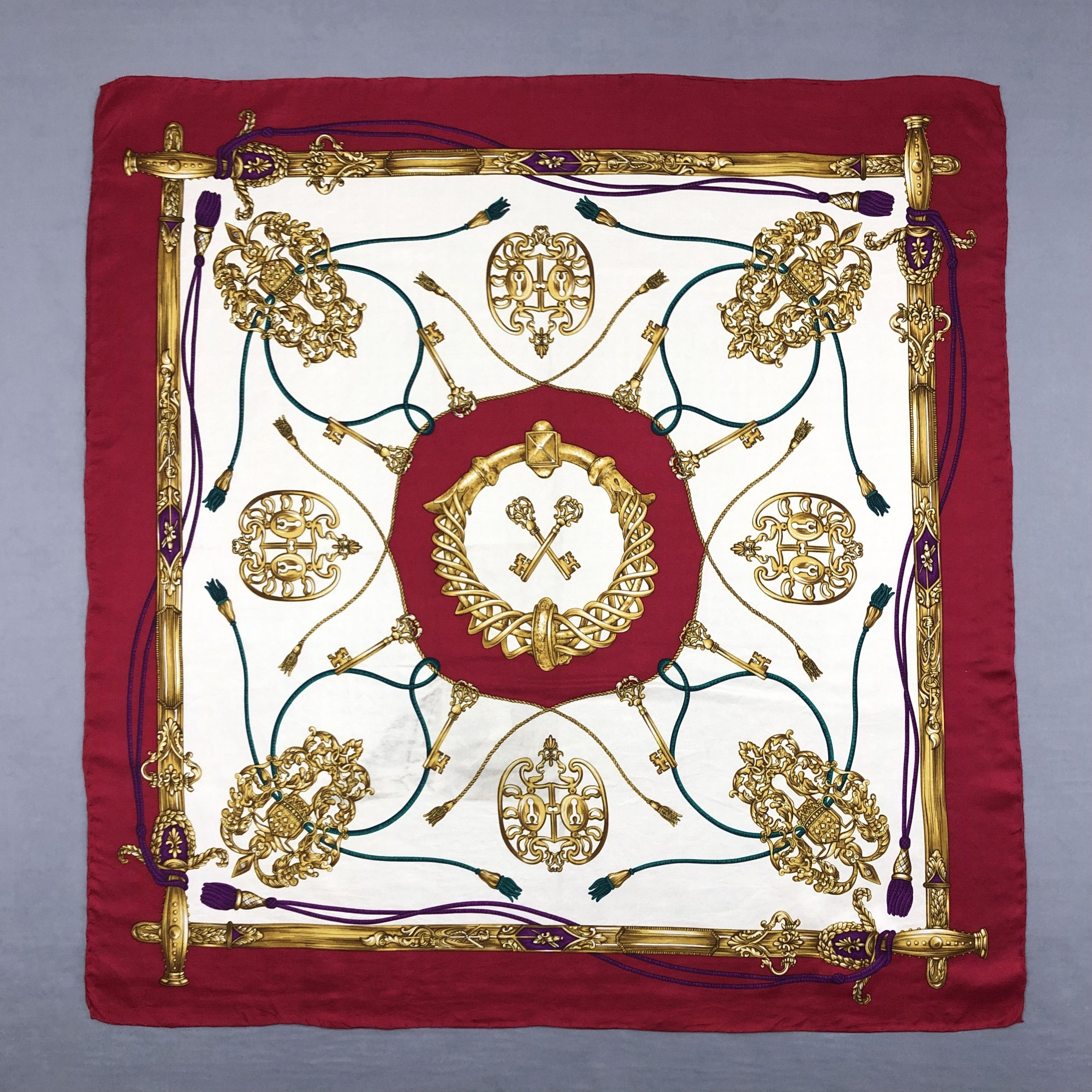 Japanese Brand Vintage SILK Scarf Twill Stole Wraps Scarves - GF60015 Size ONE SIZE - 1 Thumbnail
