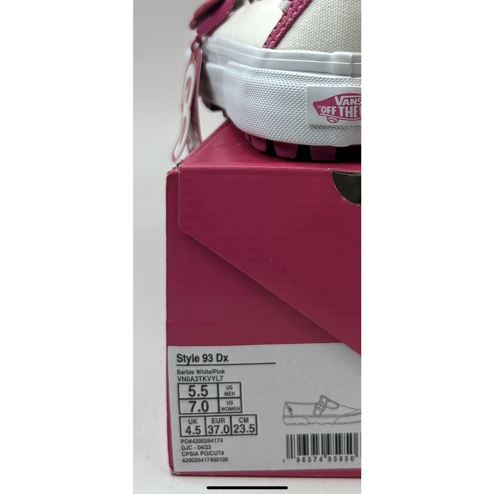 Vans Vans X Barbie Style Mary Jane Skate 93 DX “White Pink” 2023 Size US 7 / IT 37 - 5 Thumbnail