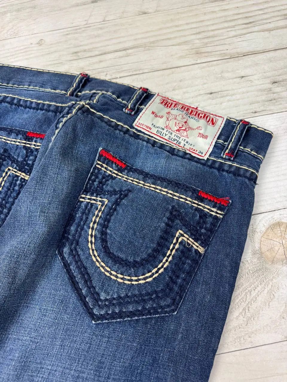 True Religion Vintage True Religion Denim Baggy Jeans 90s Y2K Size US 33 - 11 Thumbnail