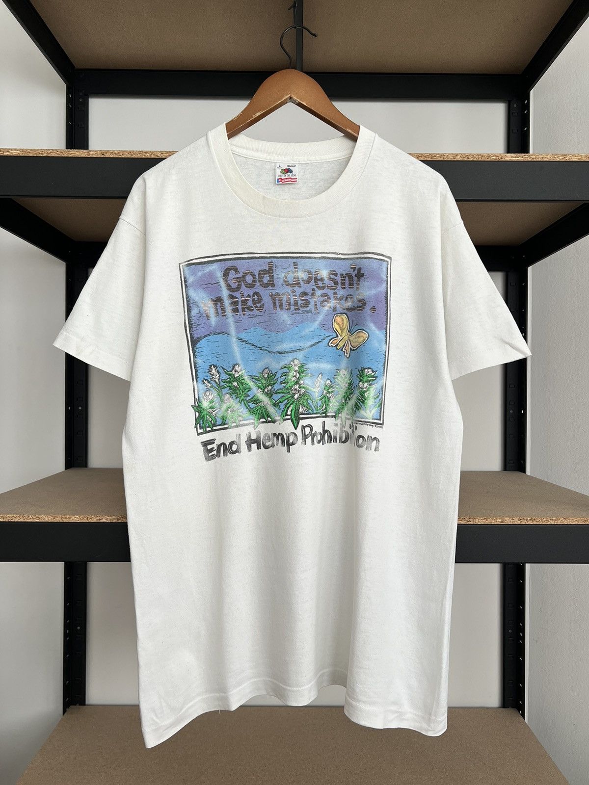 Vintage Vintage 90s Cannabis Weed Marijuana End Hemp Prohibition Tee Size US L / EU 52-54 / 3 - 1 Thumbnail