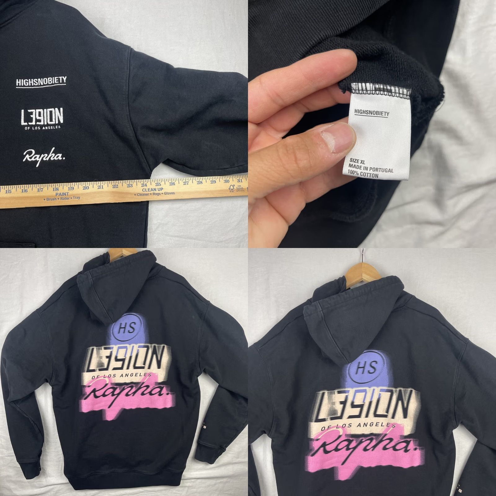 Rapha Rapha Highsnobiety Hoodie Mens XL Black Legion of Los Angeles Cycling Sweatshirt Graphic Print Size US XL / EU 56 / 4 - 9 Thumbnail