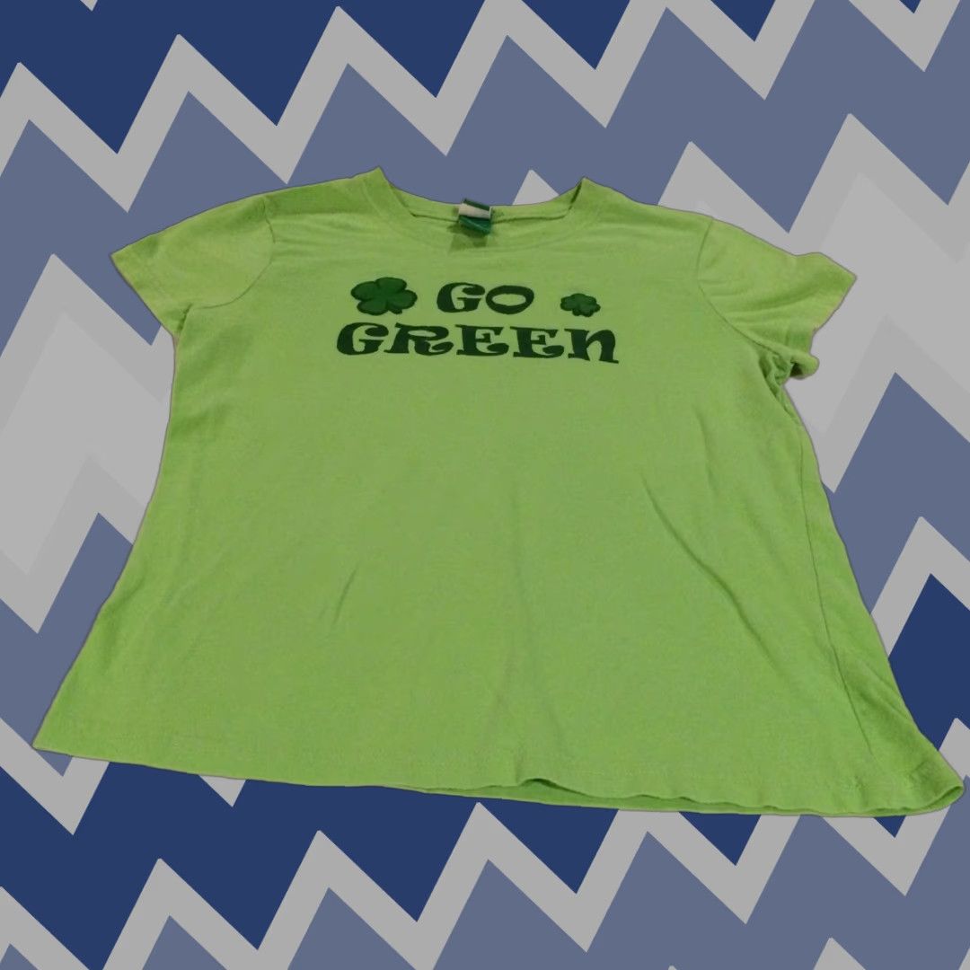 Vintage VINTAGE Go Green Irish Shamrock Women's Juniors T Shirt Sz S - St Patrick's Day Tee Size S / US 4 / IT 40 - 1 Thumbnail