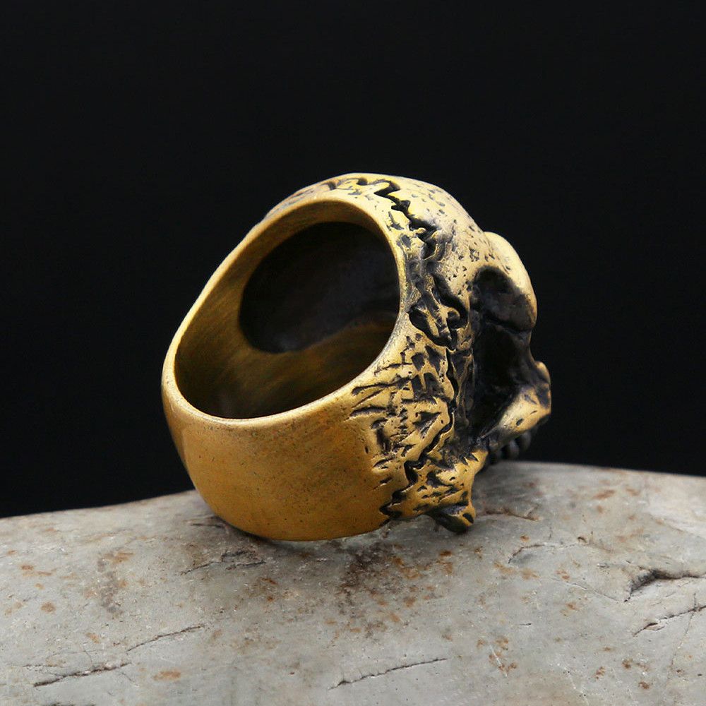 Japanese Brand × Jewelry × Vintage Punk Brass Skull Ring Size ONE SIZE - 4 Thumbnail