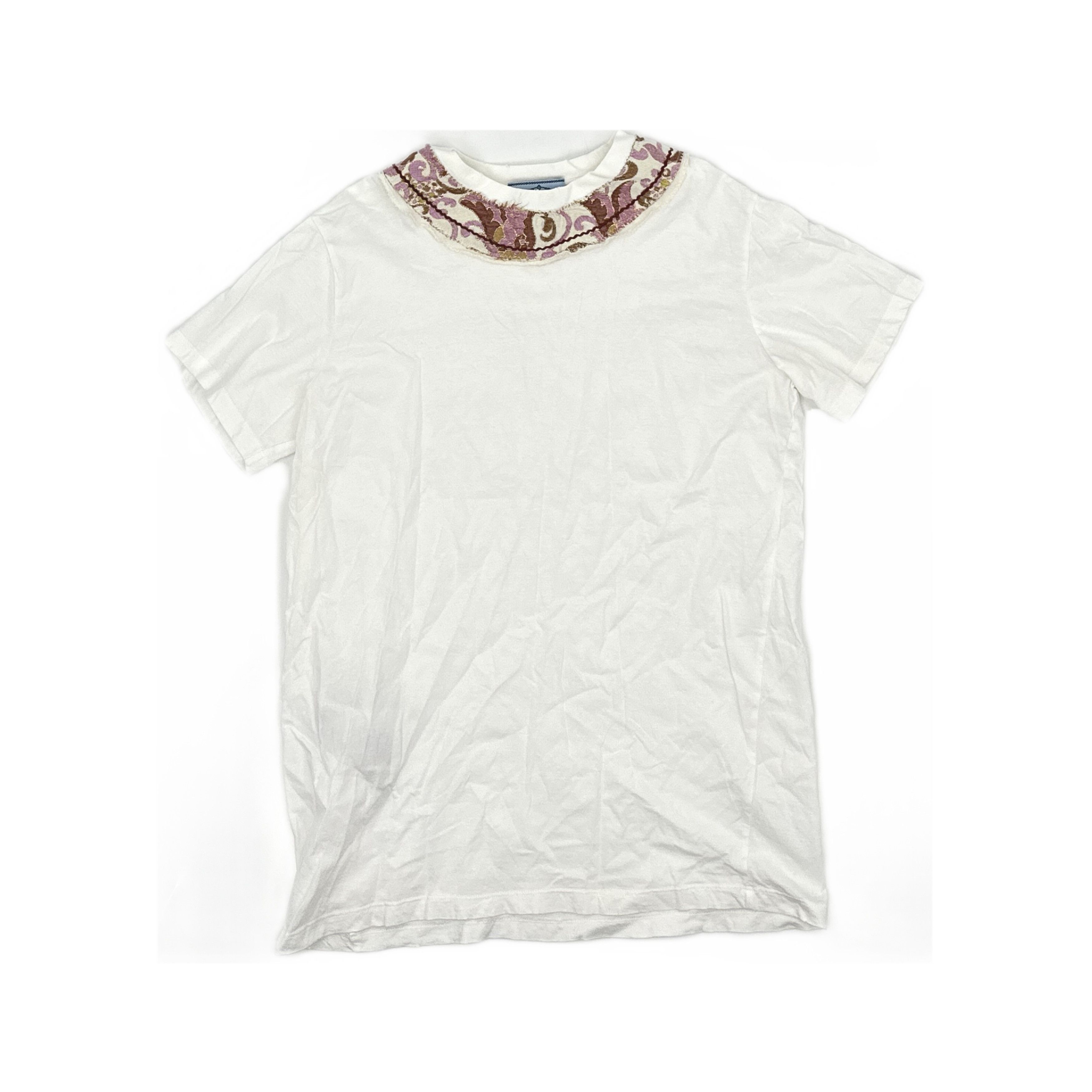 Prada Prada Patterned Collar T-Shirt Size L Size US L / EU 52-54 / 3 - 1 Thumbnail