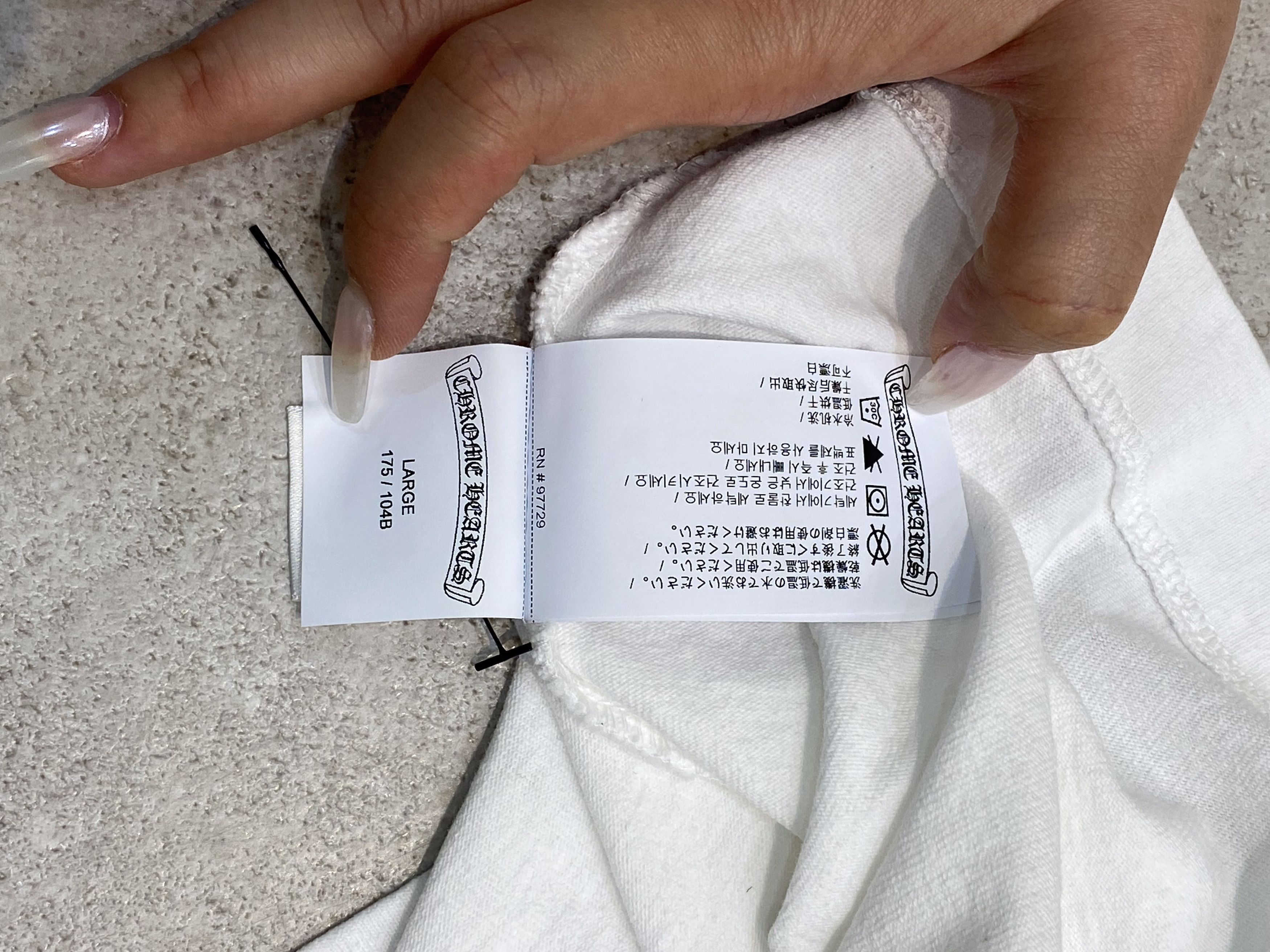 Chrome Hearts CHROME HEARTS Premium Embroidered Eyechart Long Sleeve WHITE Size US L / EU 52-54 / 3 - 9 Thumbnail