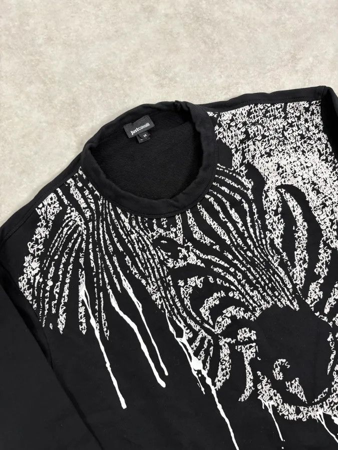 Just Cavalli FW2018 Cavalli Black Zebra Poem Sweater Size US L / EU 52-54 / 3 - 5 Thumbnail