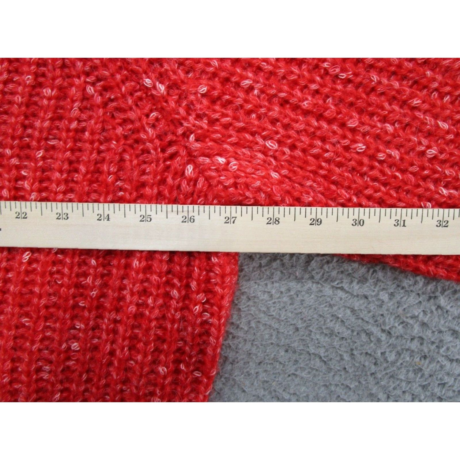 Vintage ANA Women's Oversized Chunky-Knit Wool Blend Pullover Sweater 2XL Red Shirt Womens Size XXL / US 16-18 / IT 52-54 - 6 Thumbnail