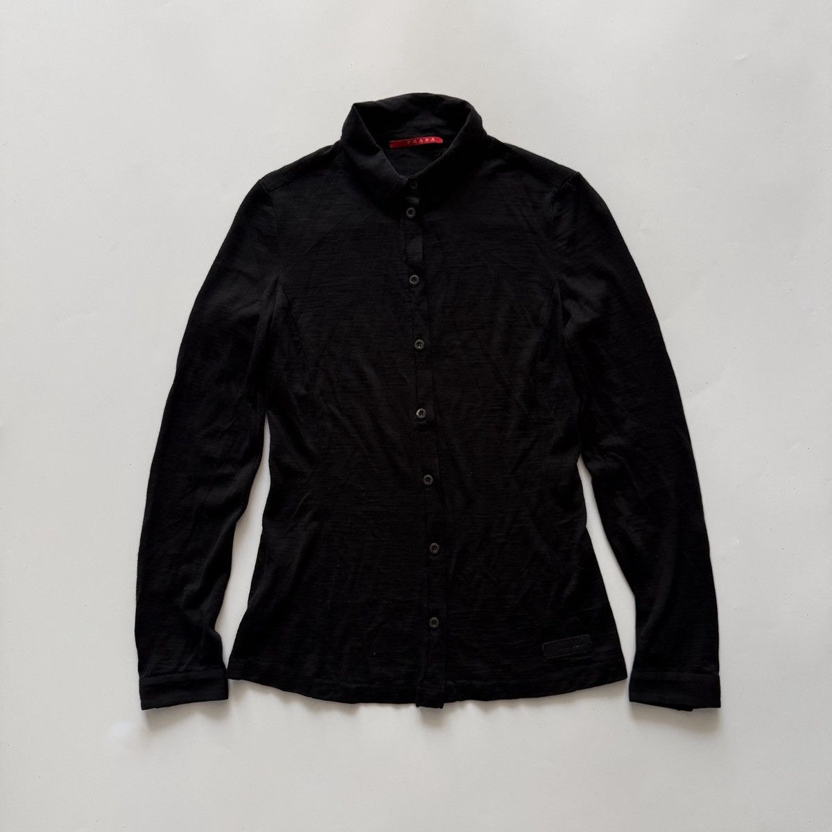 Prada ARCHIVAL Prada SS07 Lana Vergine Wool Button Down Shirt Size XS / US 0-2 / IT 36-38 - 1 Thumbnail