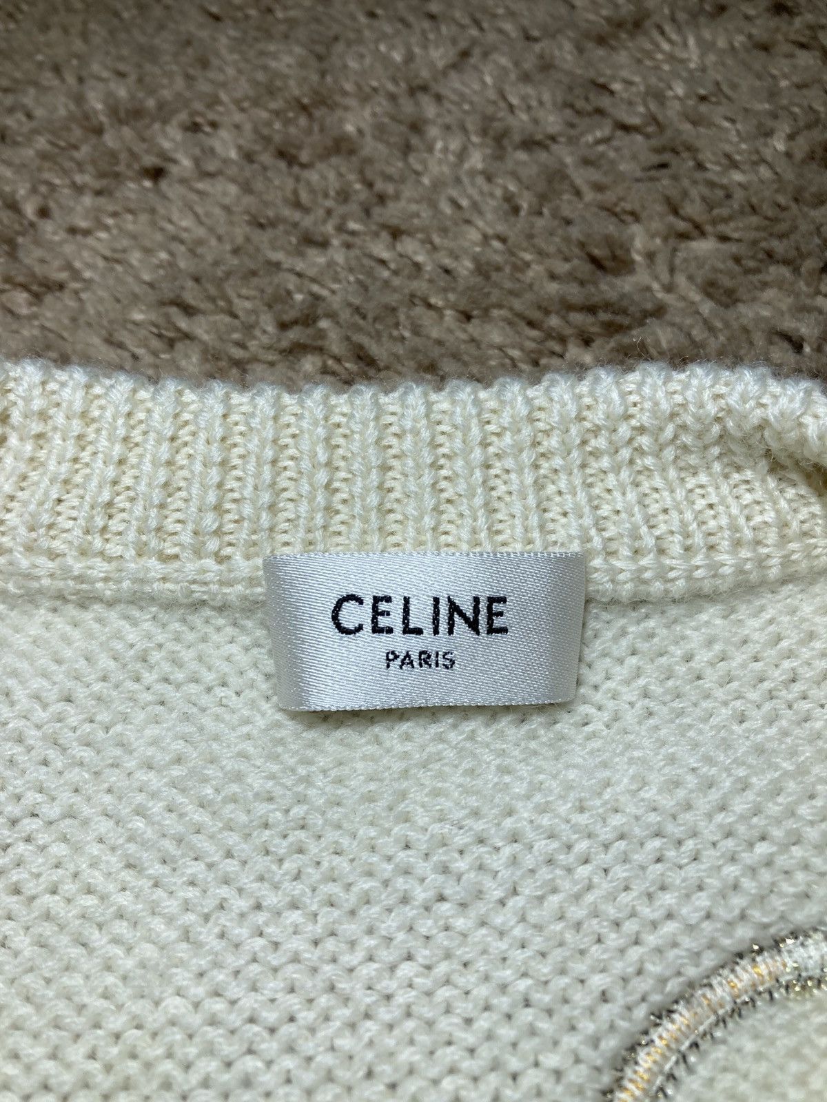 Celine AW23 Celine Coin Brushed Wool Knit Sweater Hedi 2023 Size US L / EU 52-54 / 3 - 2 Thumbnail
