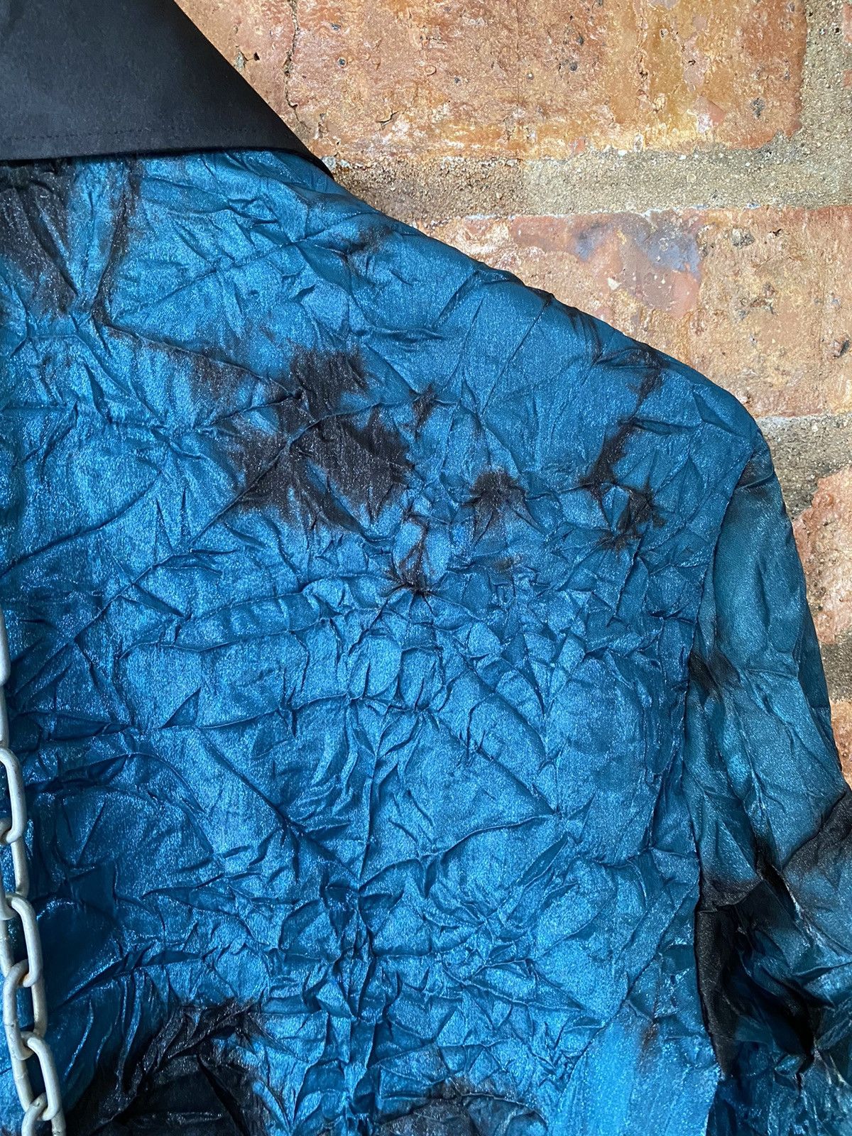 14th Addiction × 5351 POUR LES HOMMES × Japanese Brand 1990s Marble wrinkle vampire shirt Size US M / EU 48-50 / 2 - 12 Thumbnail