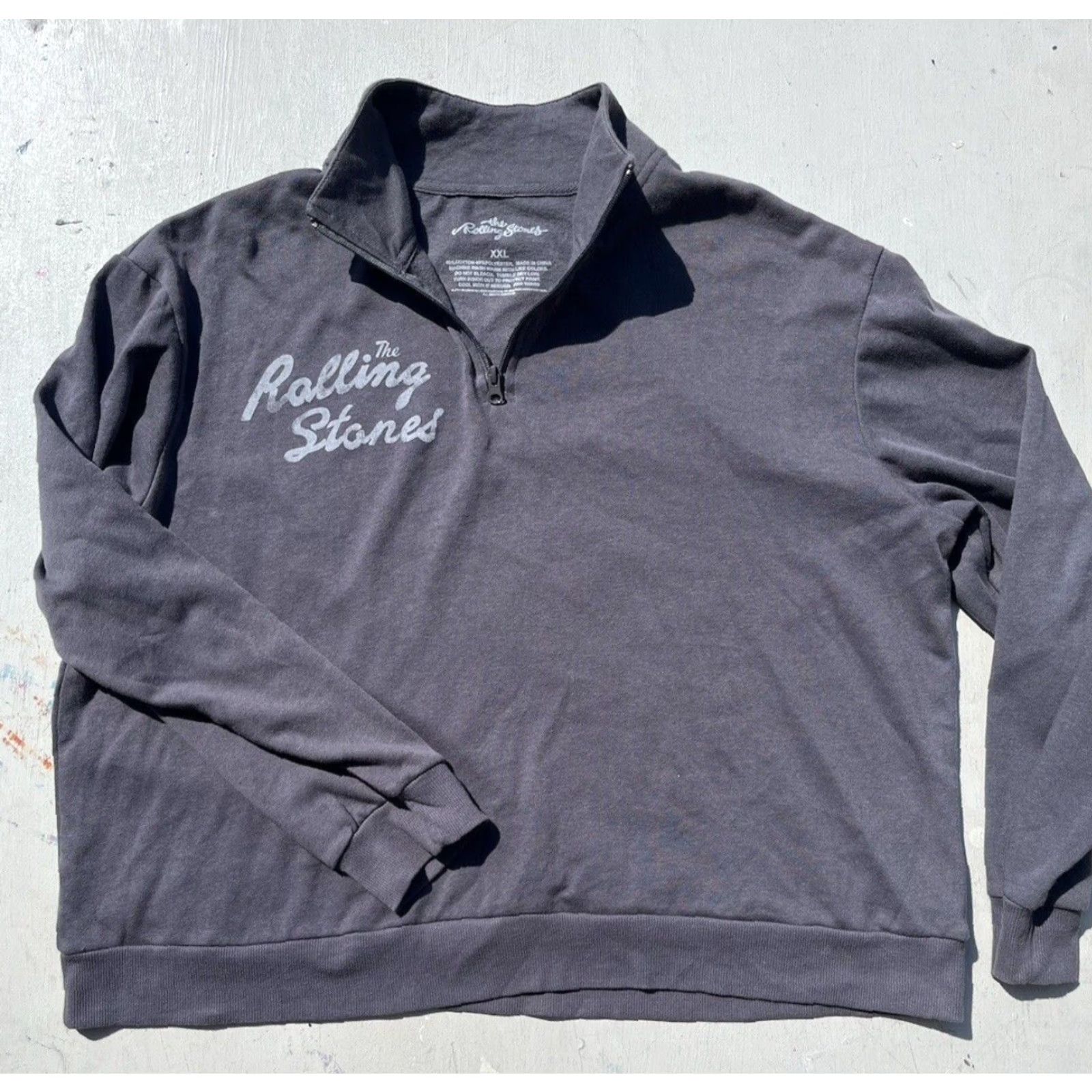 Vintage The Rolling Stones Sweater Women 2XL Gray Pullover British Rock Classic Tongue Mick Size XXL / US 16-18 / IT 52-54 - 5 Thumbnail