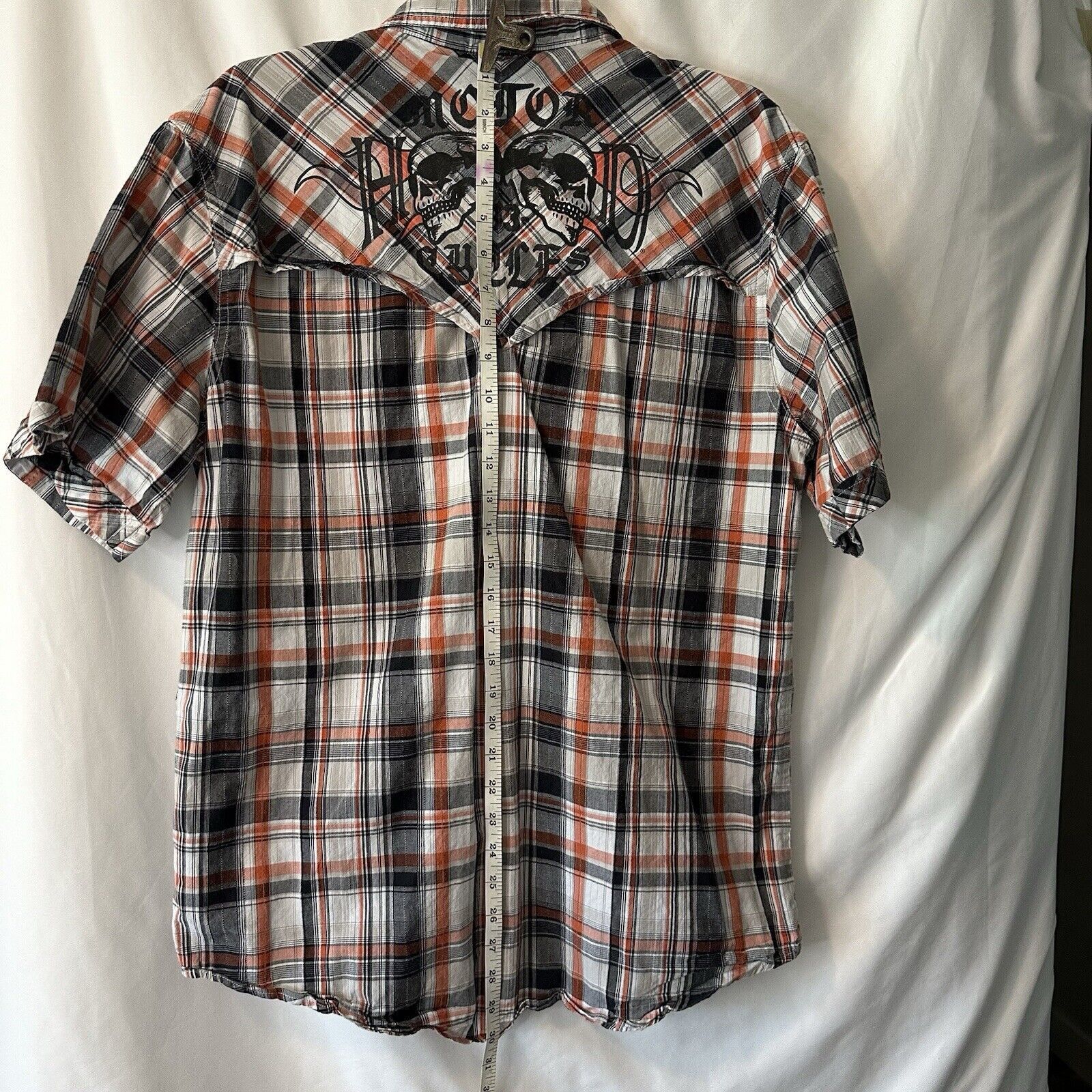 Harley Davidson Harley-Davidson Perform Vented Skull Graphic Plaid LR Shirt Size US L / EU 52-54 / 3 - 11 Thumbnail