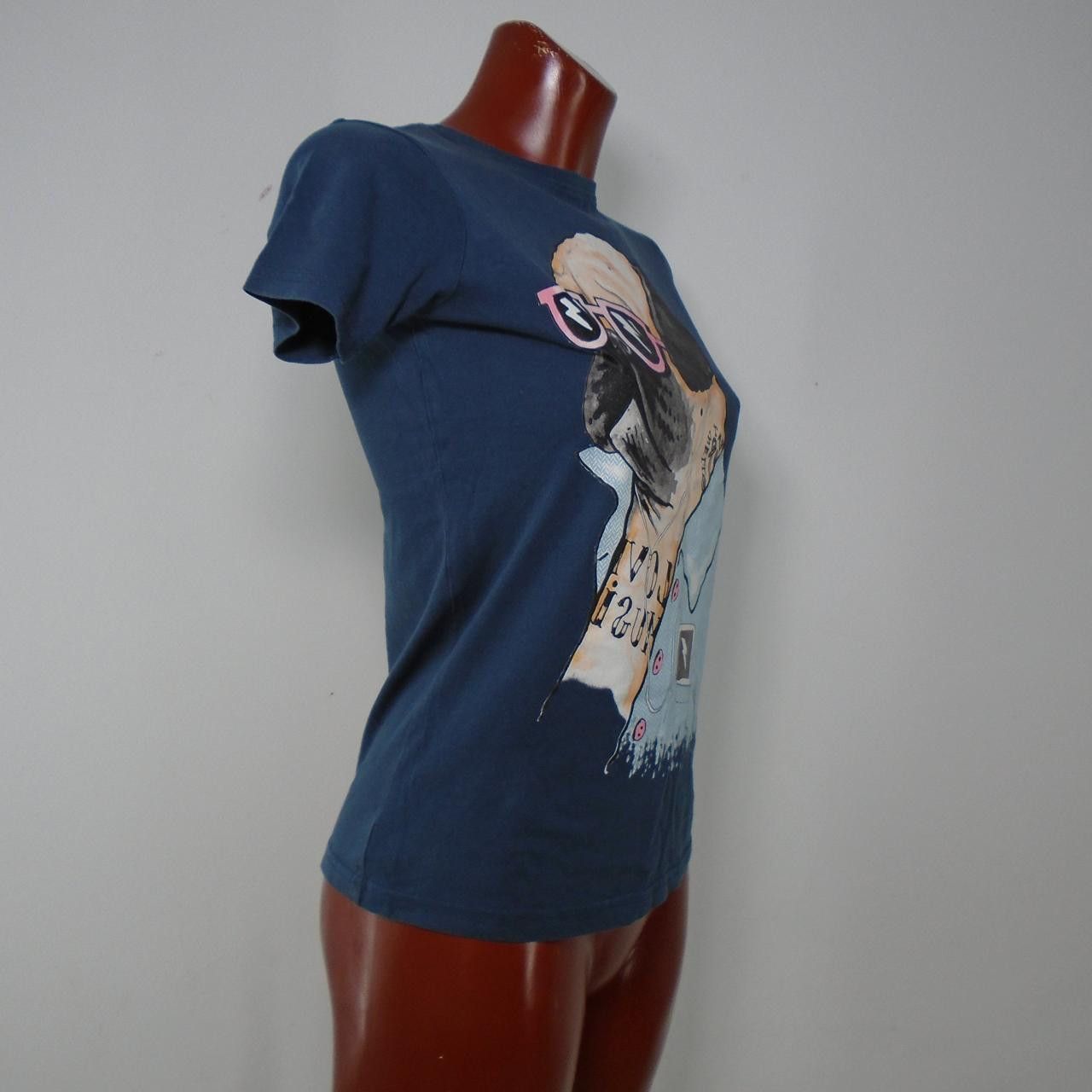 Vintage Women's T-Shirt Primark. Dark blue. XS. Used. Good Size XS / US 0-2 / IT 36-38 - 3 Thumbnail