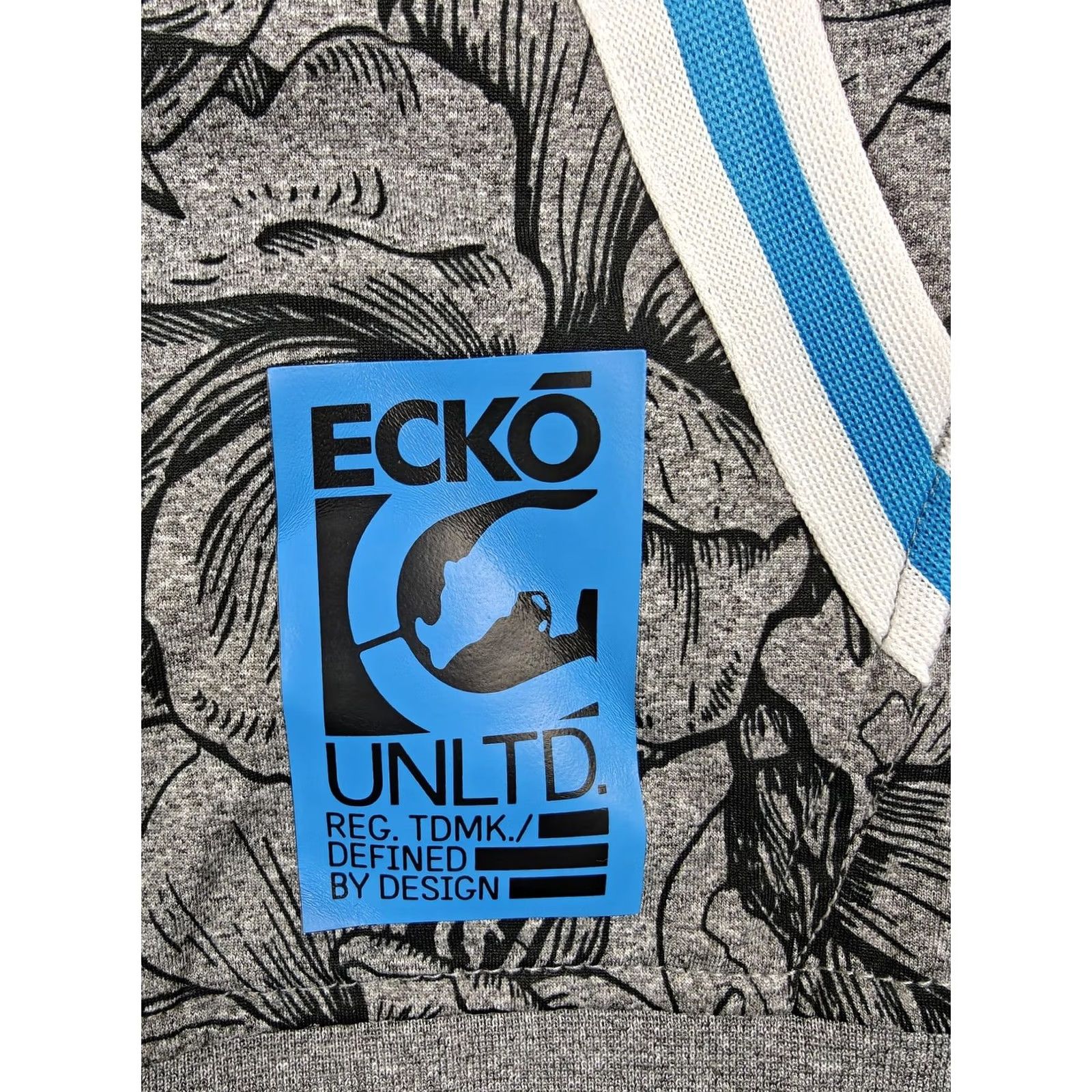 Ecko Unltd. Ecko Unltd Hoodie Mens Medium Gray Short Sleeve Floral Pullover Pockets E012K855 Size US M / EU 48-50 / 2 - 4 Thumbnail