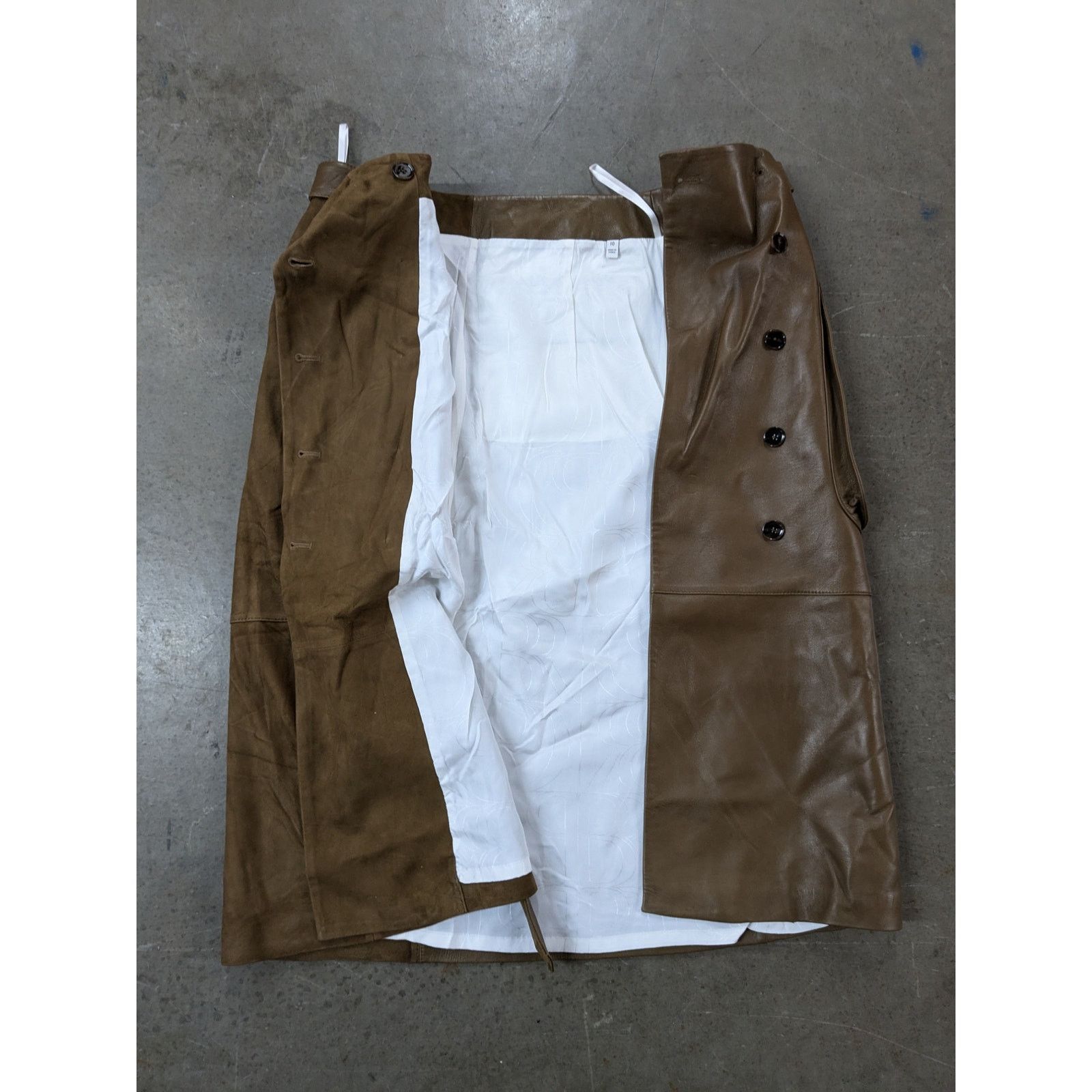 Banana Republic Banana Republic x Peter Do -Leather Utility Skirt/10/Brown Size 32" / US 10 / IT 46 - 12 Thumbnail