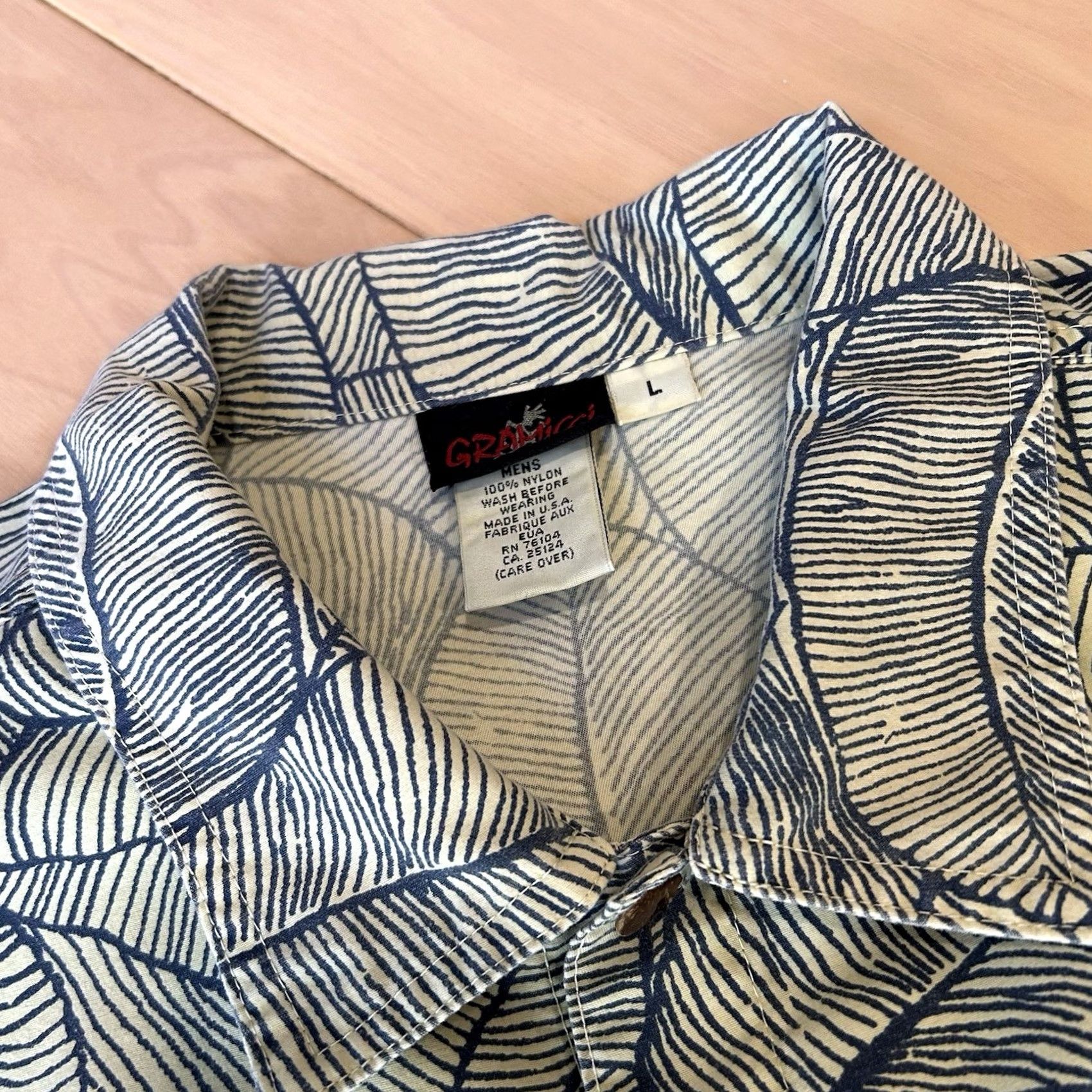 Gramicci Gramicci Button Up Camp Shirt Short Sleeve Men’s L Tan Floral Pattern Casual Travel Workwear Mens Size US L / EU 52-54 / 3 - 4 Thumbnail