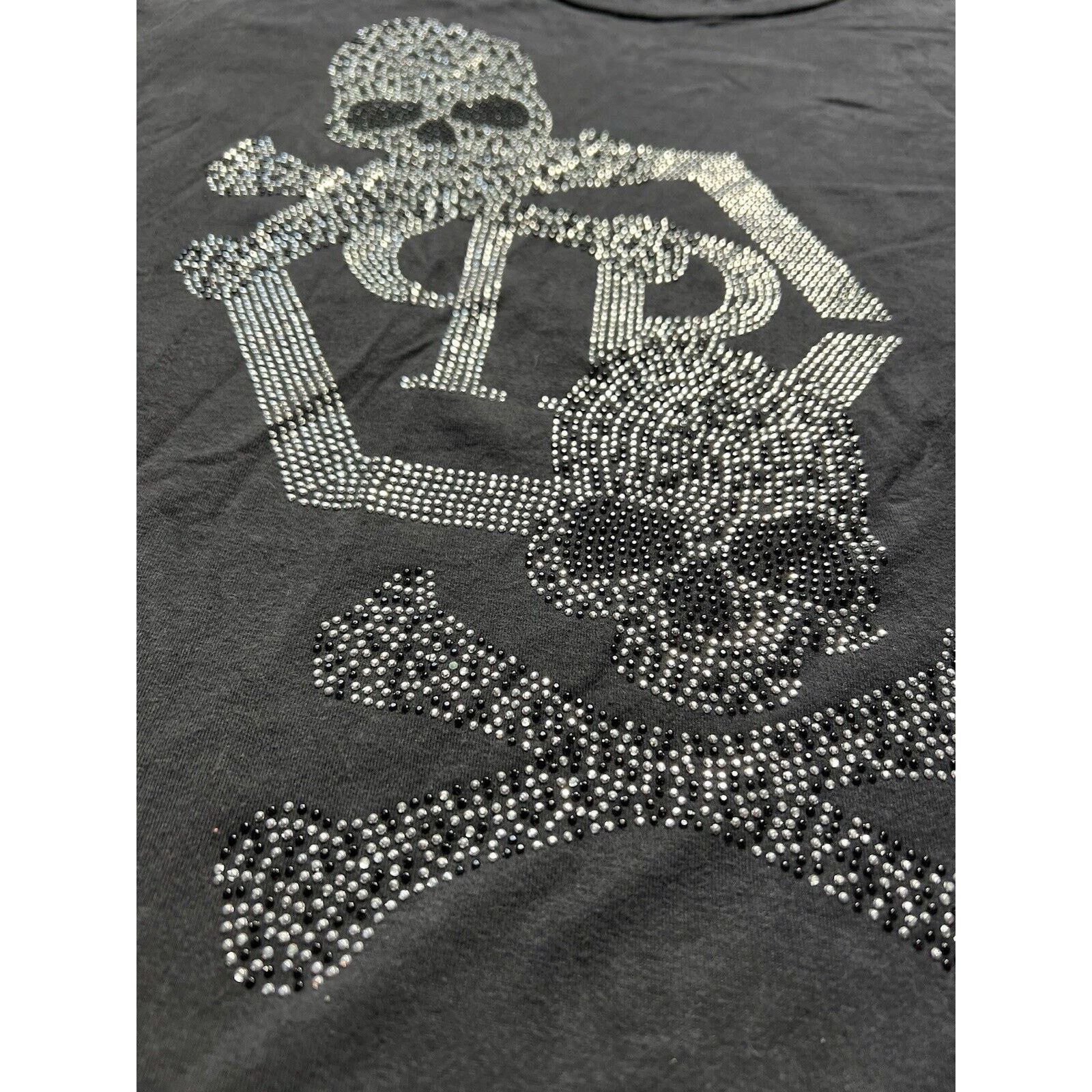 Philipp Plein Philipp Plein Black Embellished Skull Cotton Shirt XL Size US XL / EU 56 / 4 - 3 Thumbnail