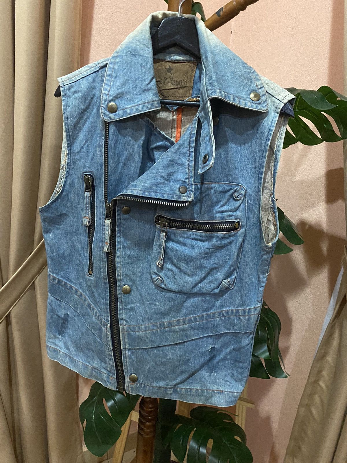 Other VINTAGE HIPSTER SLEEVELESS DOUBLE COLLAR JACKET Size US M / EU 48-50 / 2 - 4 Thumbnail