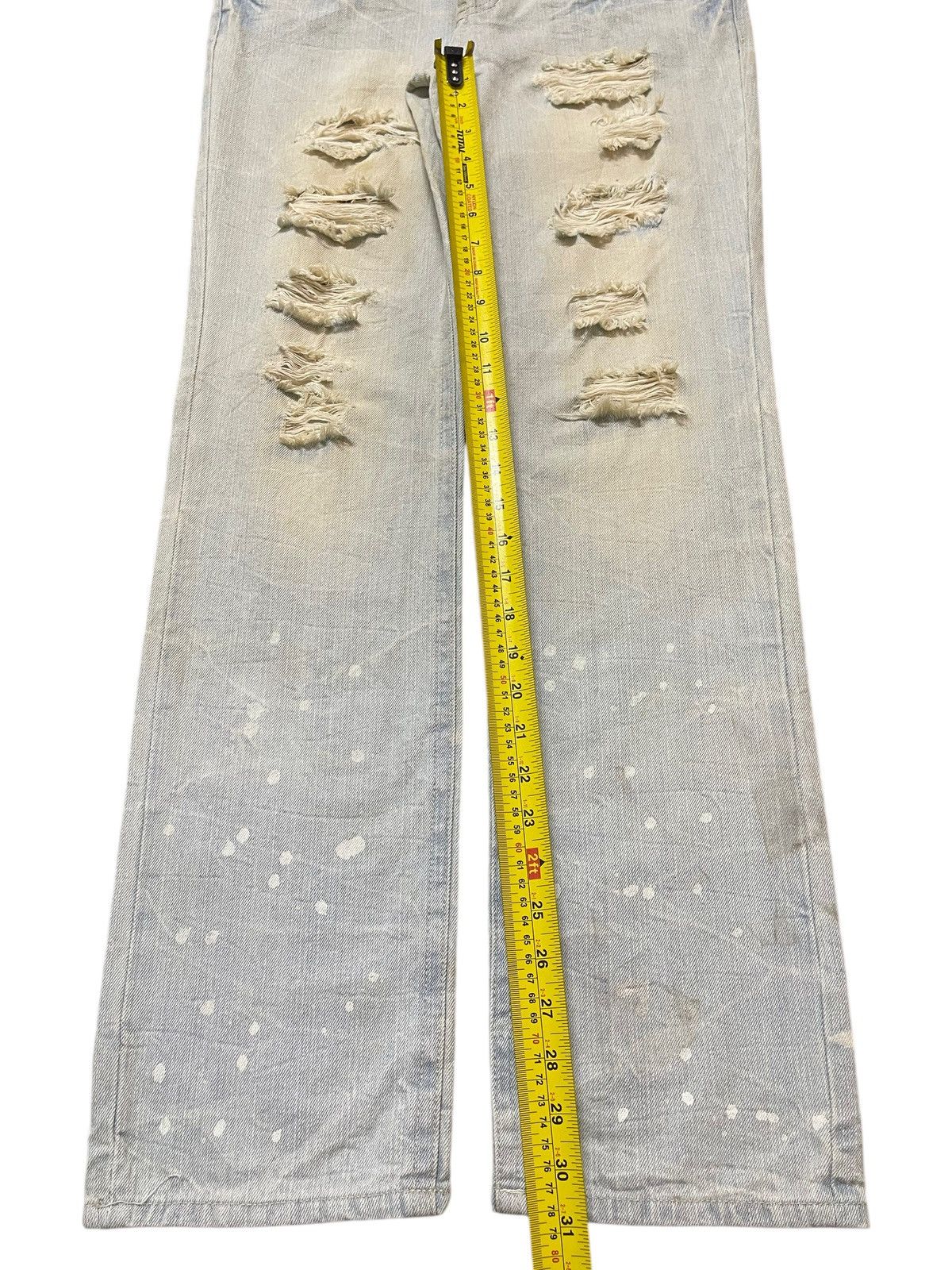 Hysteric Glamour Vintage Japanese Brand Mud Wash Distressed Painted Jeans Size US 32 / EU 48 - 12 Thumbnail