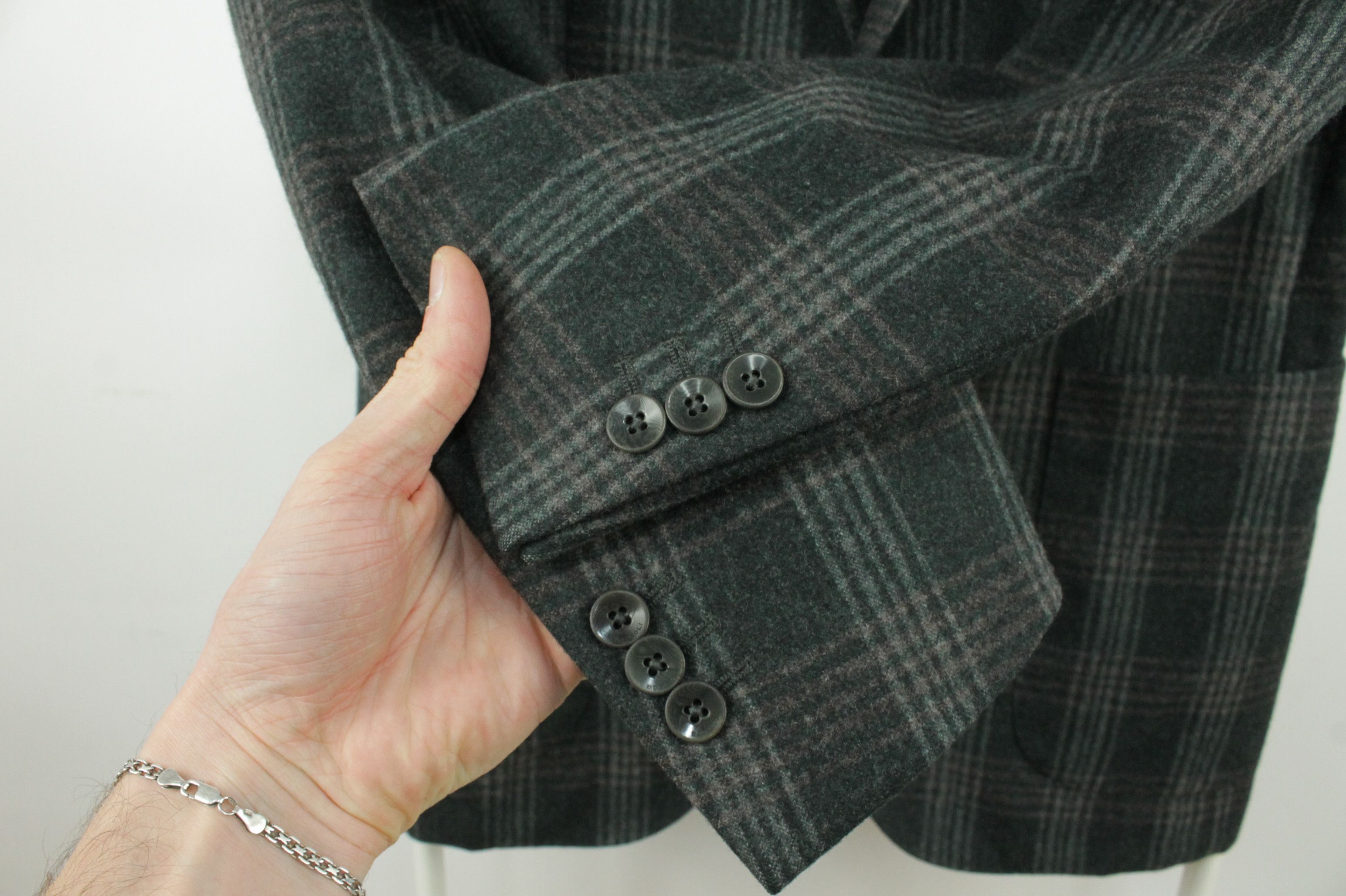 Boglioli Boglioli Dover Check Flannel Wool Slim Fit Sport Coat Jacket Size US M / EU 48-50 / 2 - 4 Thumbnail