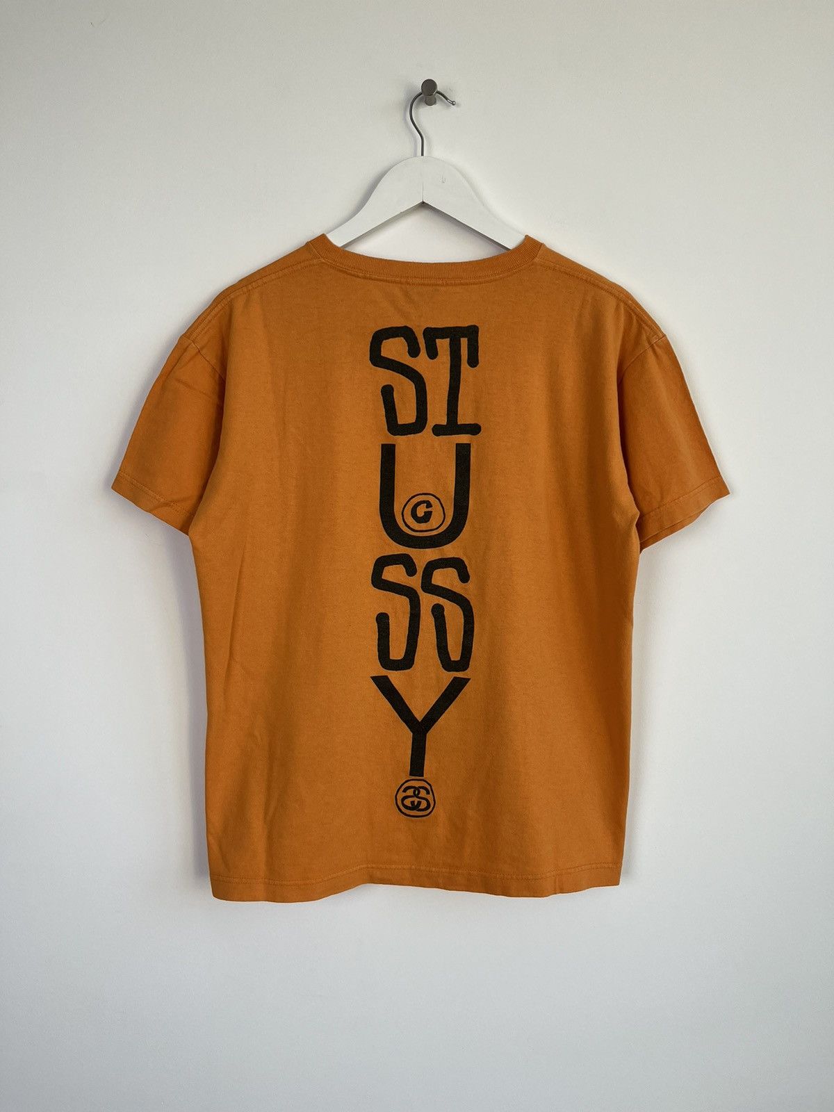 Stussy Vintage Stussy Vertical Logo Orange Tee Size US S / EU 44-46 / 1 - 5 Thumbnail