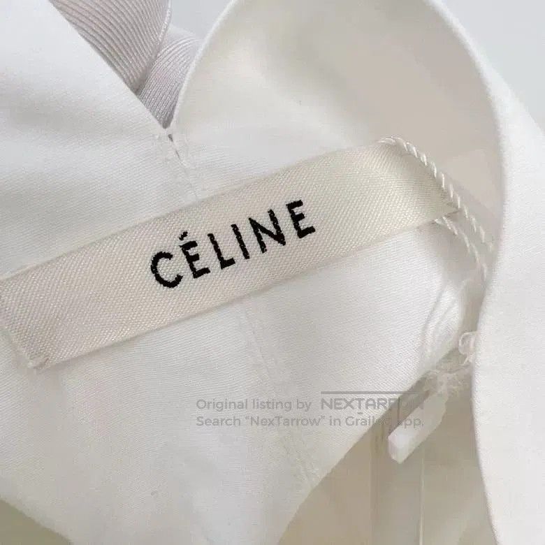 Celine Celine White Irregular Split Shirt. Size XXS / US 00 / IT 34 - 6 Thumbnail