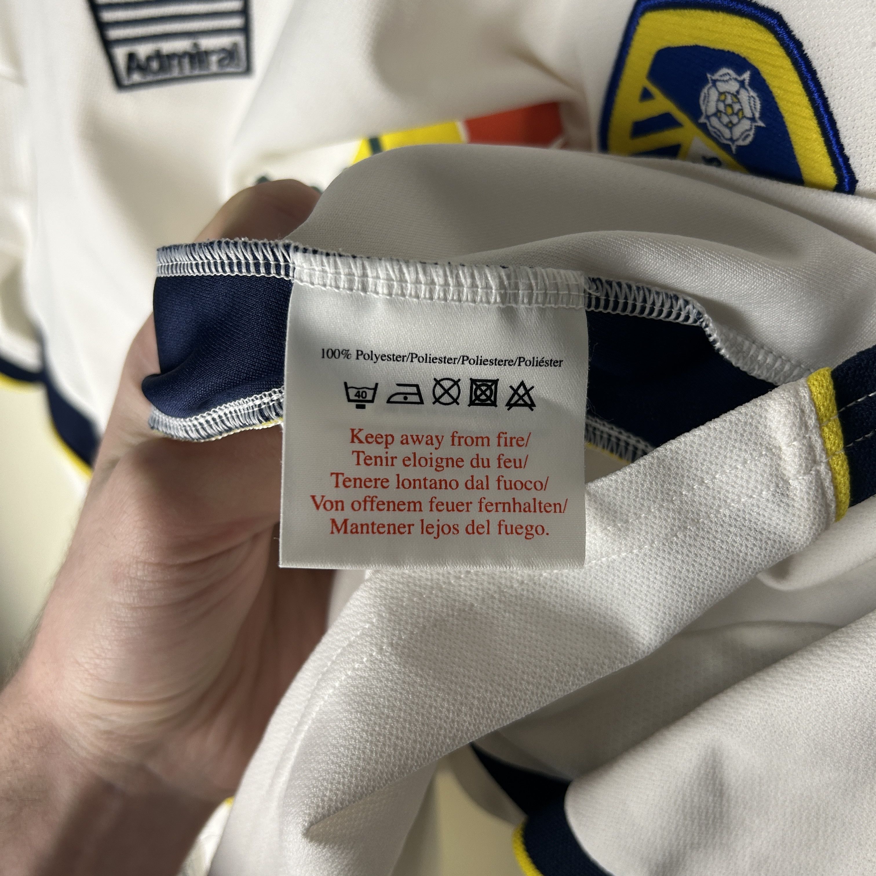 Vintage Leeds United Admiral 2006-07 Home Soccer Jersey Size US XL / EU 56 / 4 - 6 Thumbnail