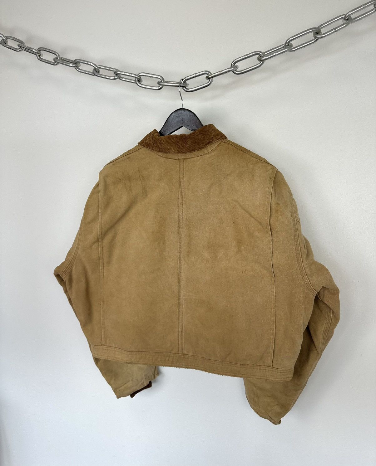 Carhartt Vintage 80s Carhartt USA Cropped Distressed Detroit Jacket Size US L / EU 52-54 / 3 - 14 Thumbnail