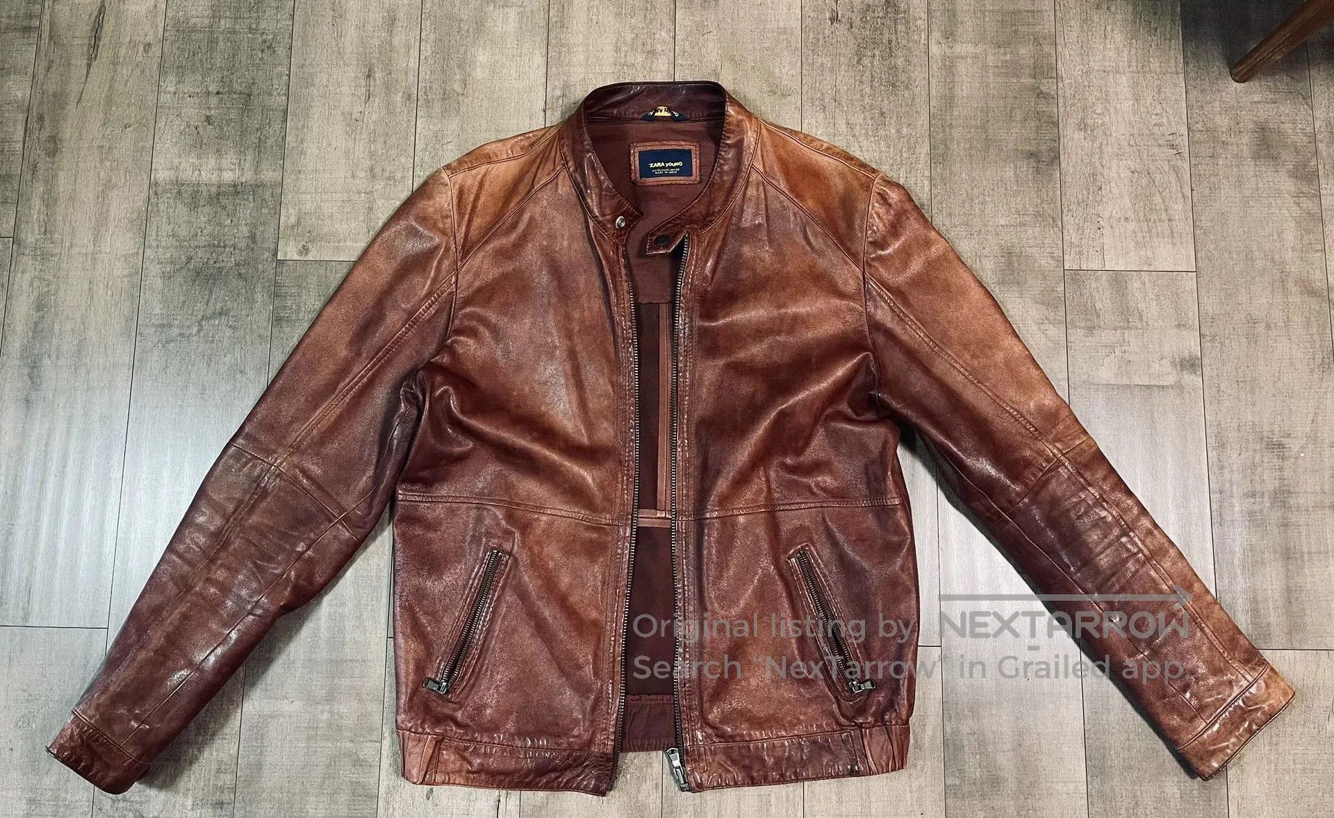 RRL Ralph Lauren Zara Distressed Leather Jacket. Size US M / EU 48-50 / 2 - 3 Thumbnail