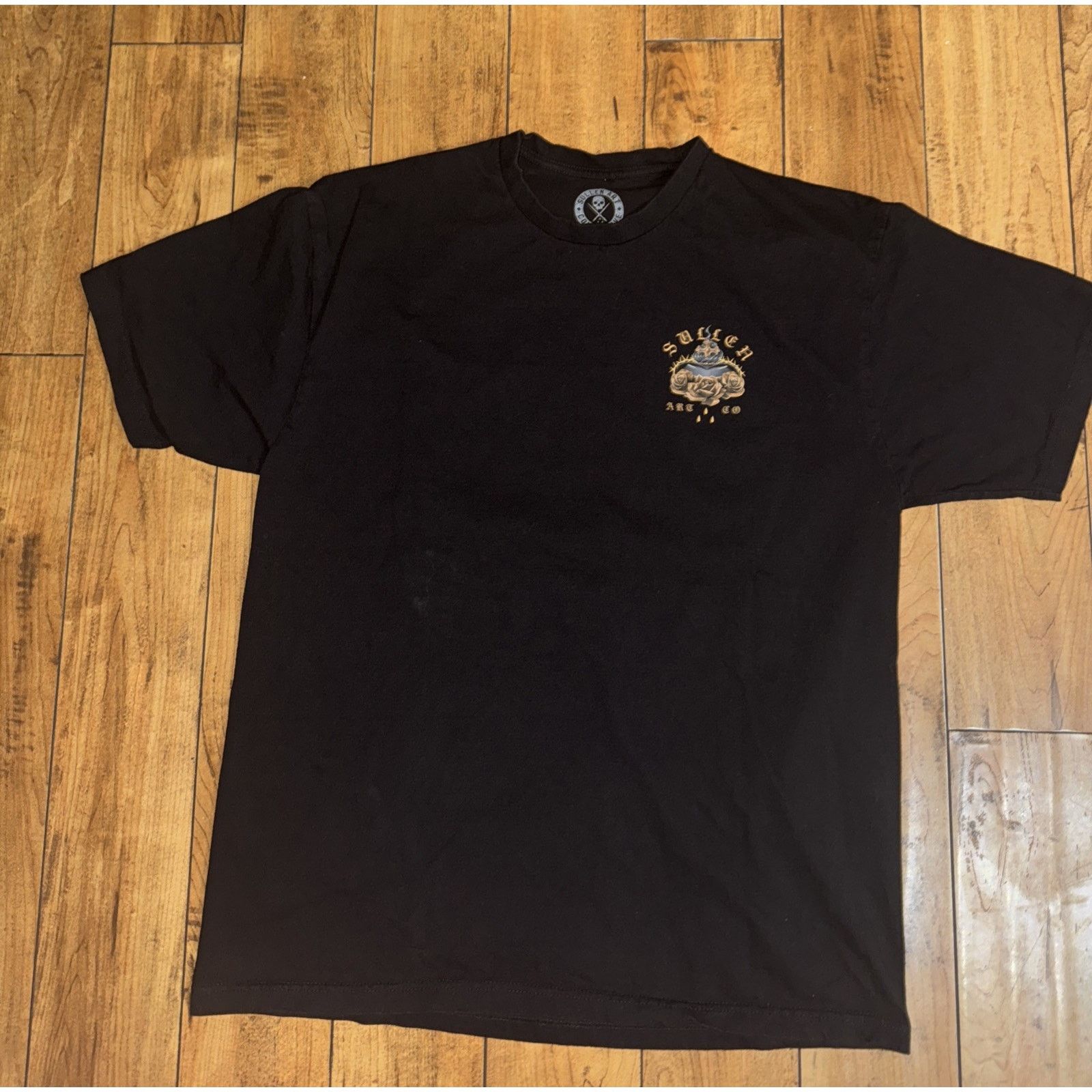 Vintage Sullen Art Collective T-Shirt Black XL 22x30 Roses And Skull Size US XL / EU 56 / 4 - 6 Thumbnail