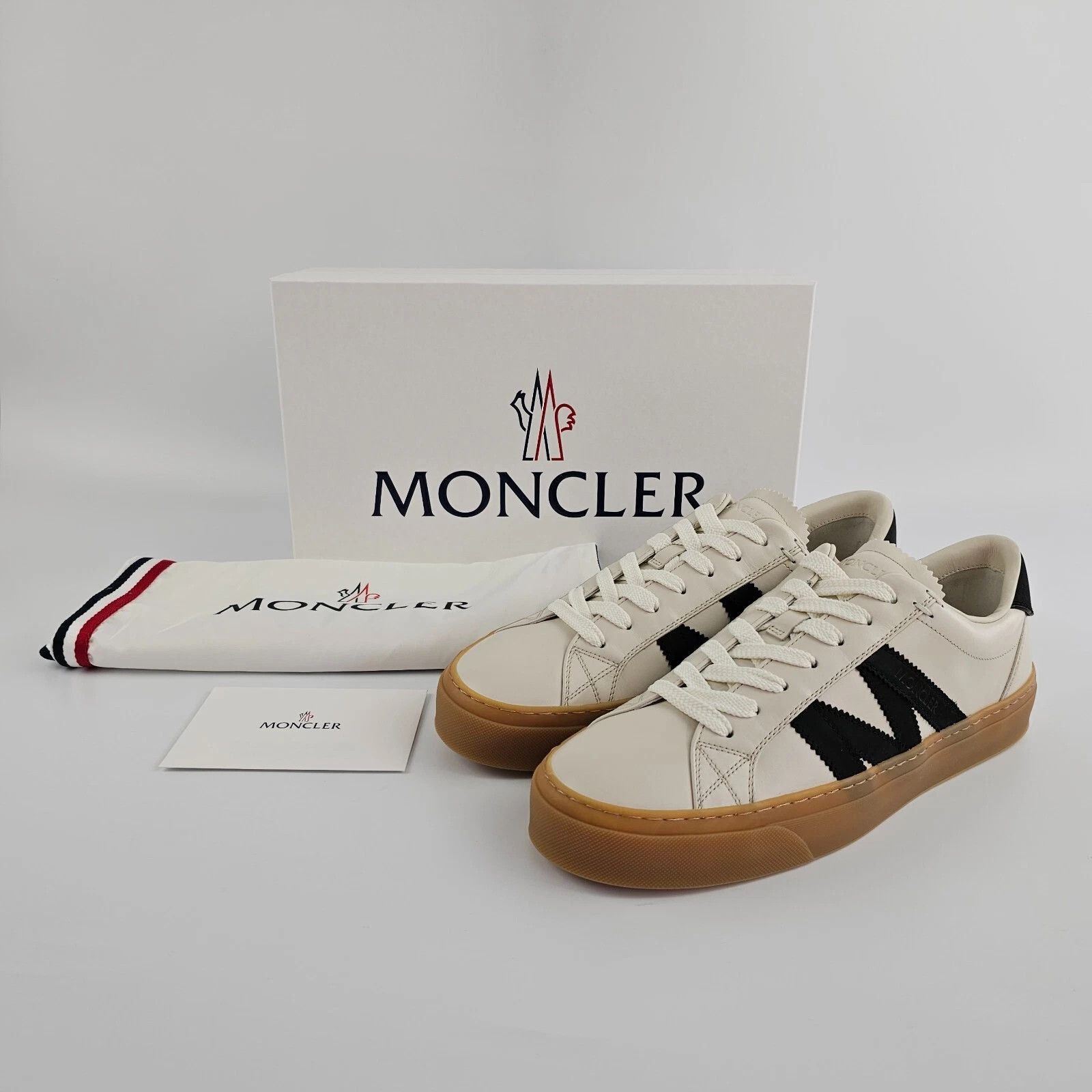 Moncler MONCLER Monaco2 Men's Beige Sneakers New Size US 6 / EU 39 - 2 Thumbnail